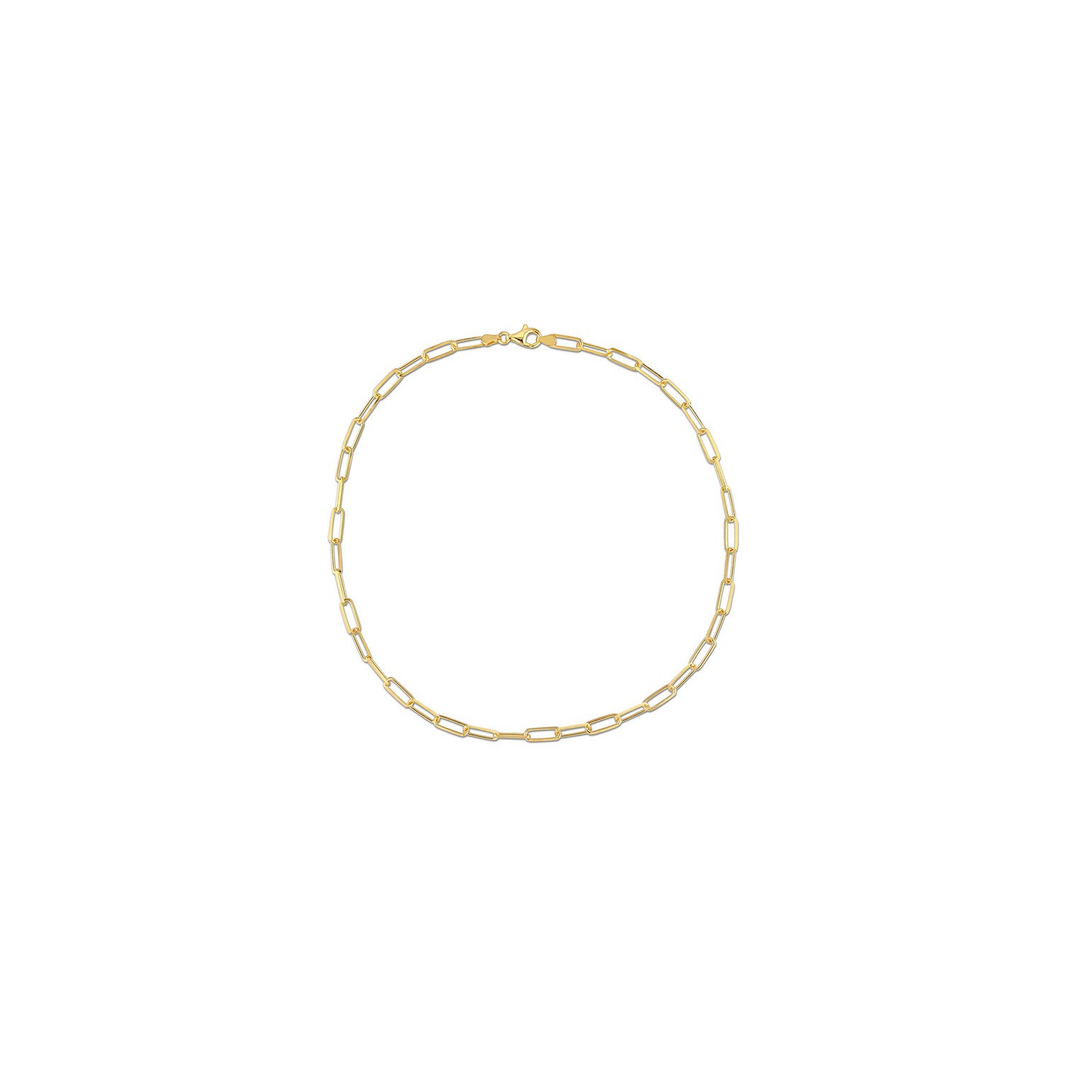 Diamond-Cut Paperclip Chain Necklace in 18K Yellow Gold Plated Sterling Silver