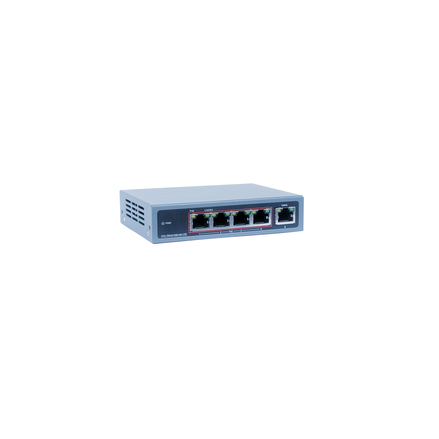 Ports RJ-45 10/100/1000M Speedex 5 avec 4 ports PoE/adaptateur d’alimentation de 60 W homologué UL