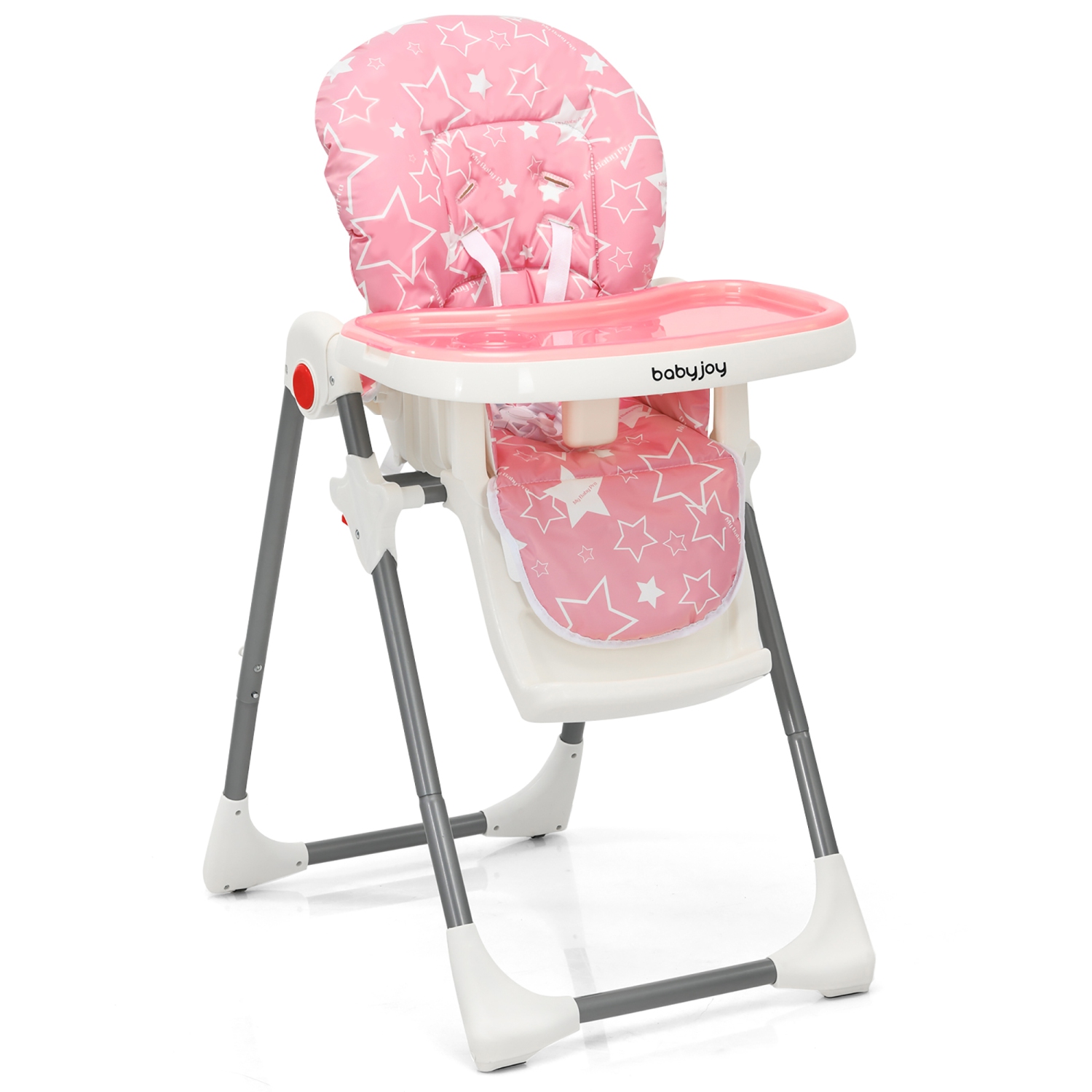 Babyjoy Folding Baby High Chair Dining Chair w/ 6-Level Height Adjustment