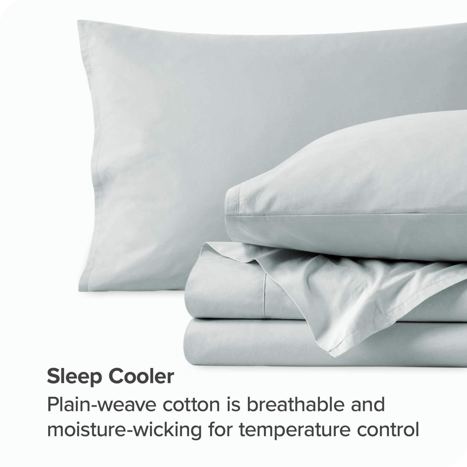 Bare Home 100% Organic Cotton Sheet Set - Crisp Percale Weave - Lightweight & Breathable