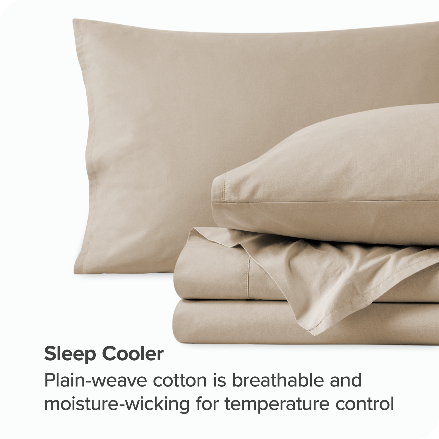 Ensemble de draps 100 % coton biologique de Bare Home - tissage gaufré - léger et respirant