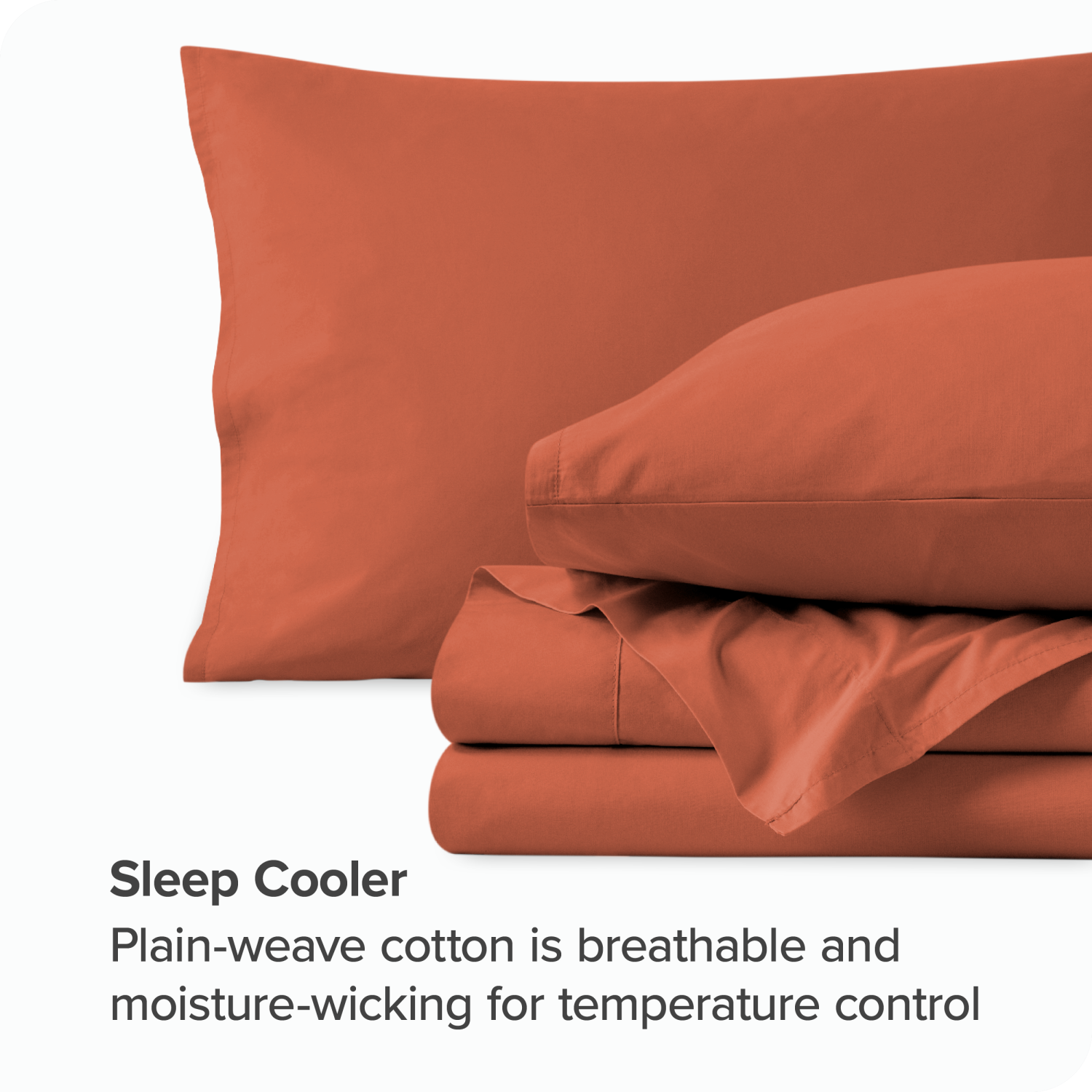 Bare Home 100% Organic Cotton Sheet Set - Crisp Percale Weave - Lightweight & Breathable