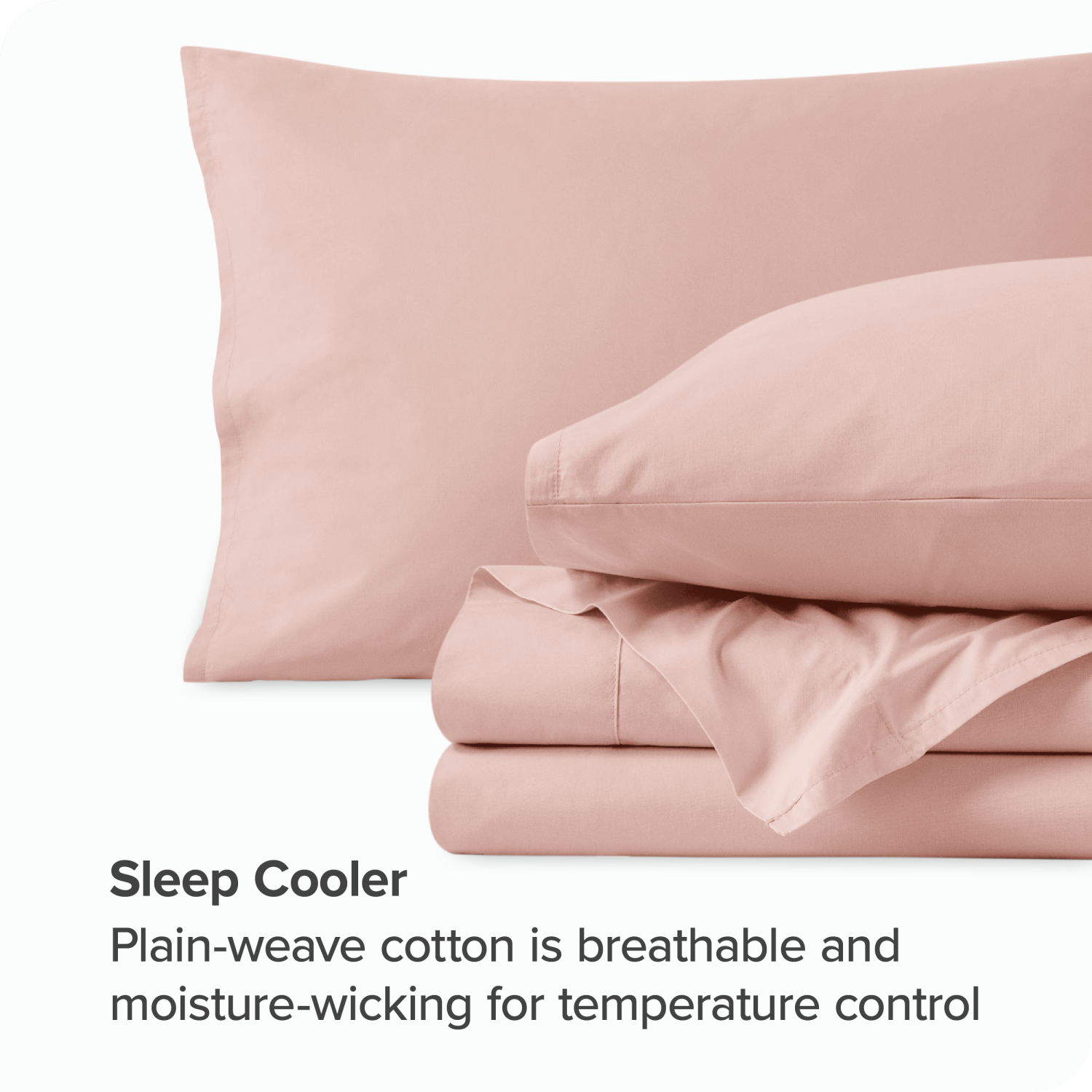 Bare Home 100% Organic Cotton Sheet Set - Crisp Percale Weave - Lightweight & Breathable