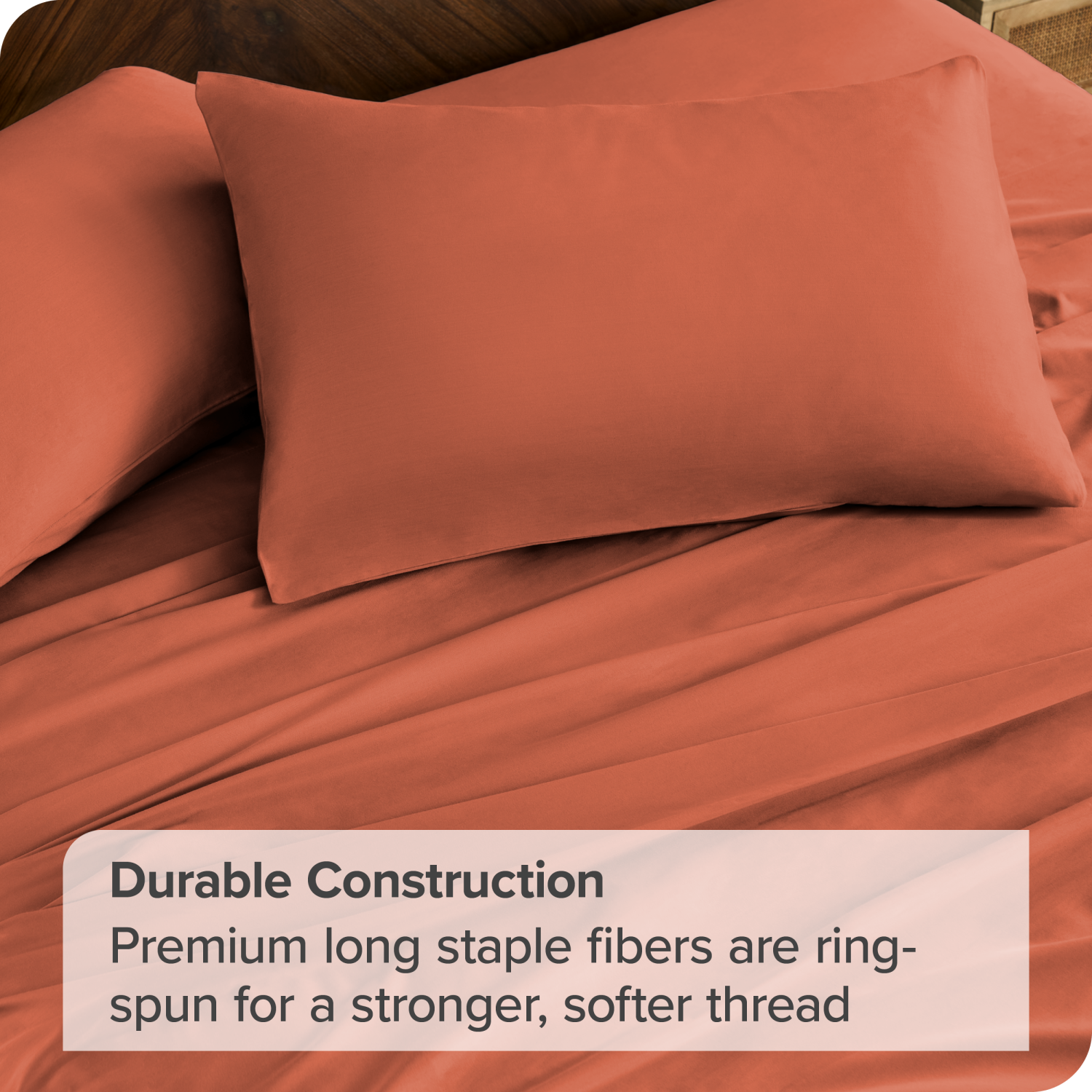 Bare Home 100% Organic Cotton Sheet Set - Crisp Percale Weave - Lightweight & Breathable