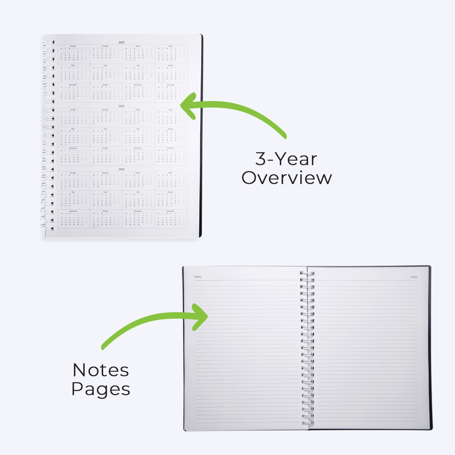 WallDeca 2023 Annual Weekly Planner, A4 Full Paper Size, Weekly & Monthly Planner, Jan 2023 - Dec 2023 | Flexible Cover, Notes Pages, Twin-Wire