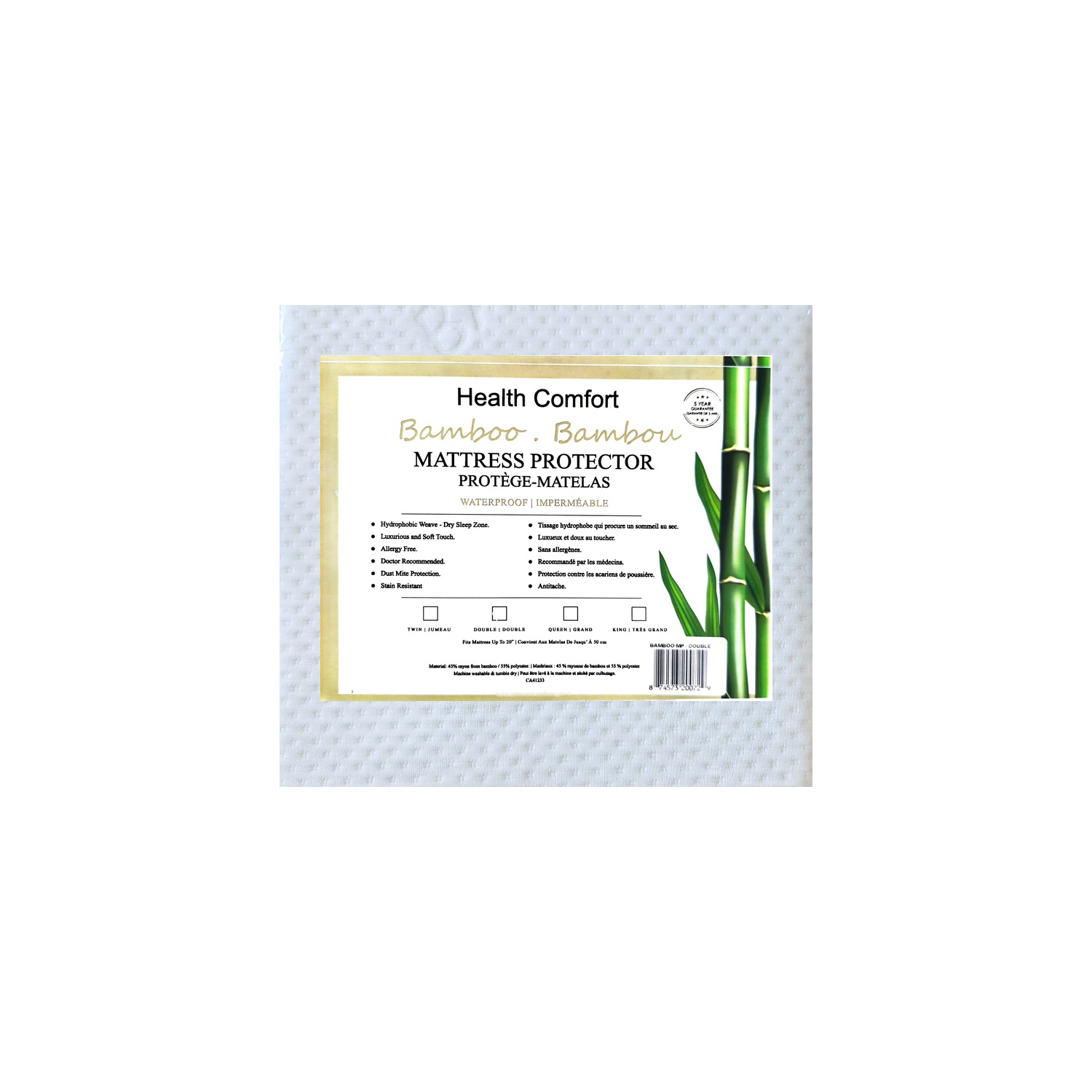 Ultraflex Health Comfort- Bamboo Waterproof Mattress Protector