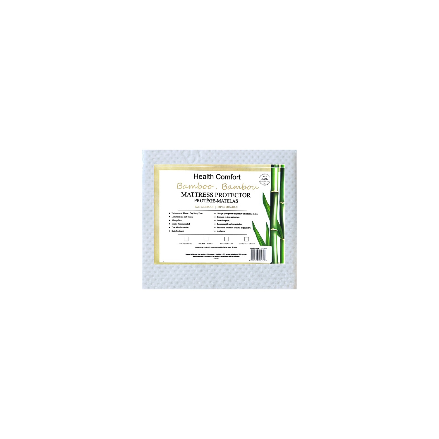 Ultraflex Health Comfort- Bamboo Waterproof Mattress Protector