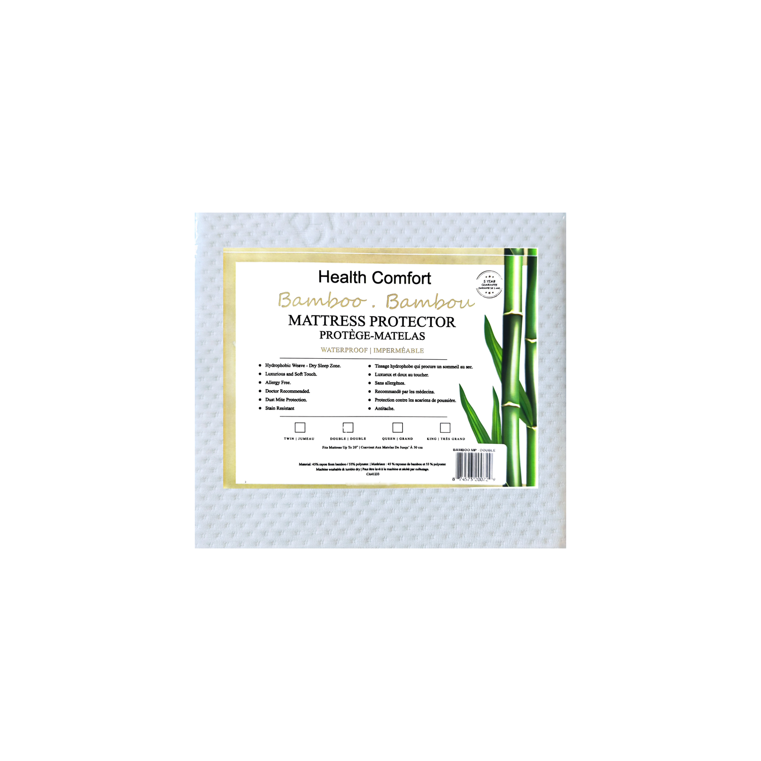 Ultraflex Health Comfort- Bamboo Waterproof Mattress Protector