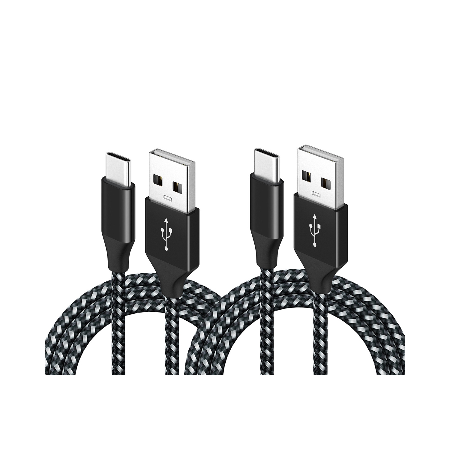navor 2-Pack 10FT USB Type-C Charging Cable Compatible with Samsung Galaxy S10/S10 Plus/S9/Note 10/9/8/S8/S8+, Google Pixel, LG, Huawei, Motorola Nylon Braided Fast Charging and Data Transfer Cord