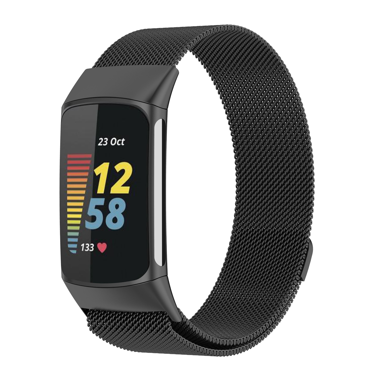 Compatible avec le bracelet ajustable charge 5 de Fitbit, le bracelet en métal de remplacement pour hommes et femmes