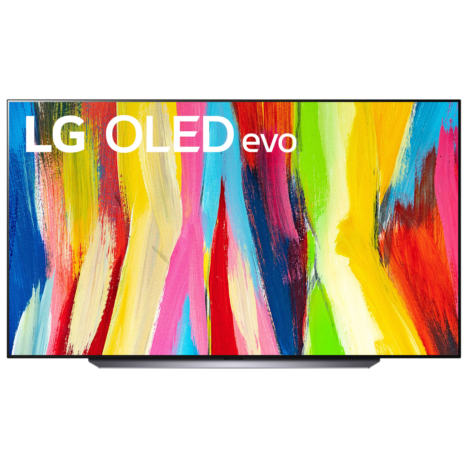 LG 83" 4K UHD HDR OLED webOS Evo ThinQ AI Smart TV (OLED83C2PUA) - 2022 - Dark Titan Silver
