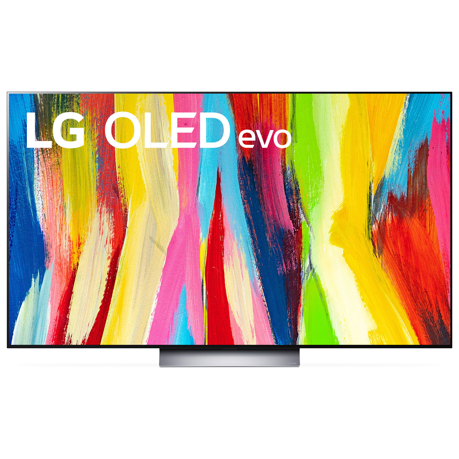 LG 77" 4K UHD HDR OLED webOS Evo ThinQ AI Smart TV (OLED77C2PUA) - 2022 - Dark Titan Silver