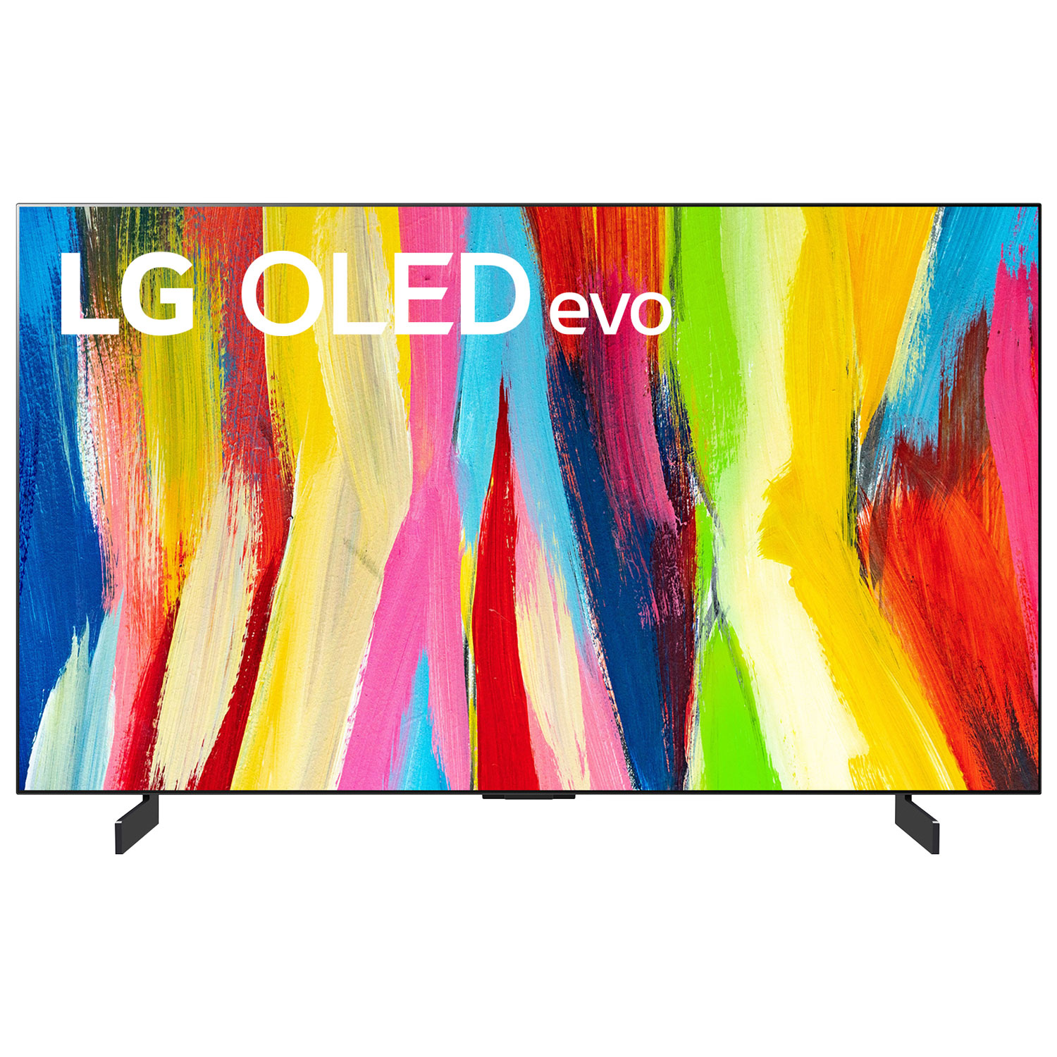 LG 42" 4K UHD HDR OLED webOS Evo ThinQ AI Smart TV (OLED42C2PUA) - 2022 - Dark Titan Silver