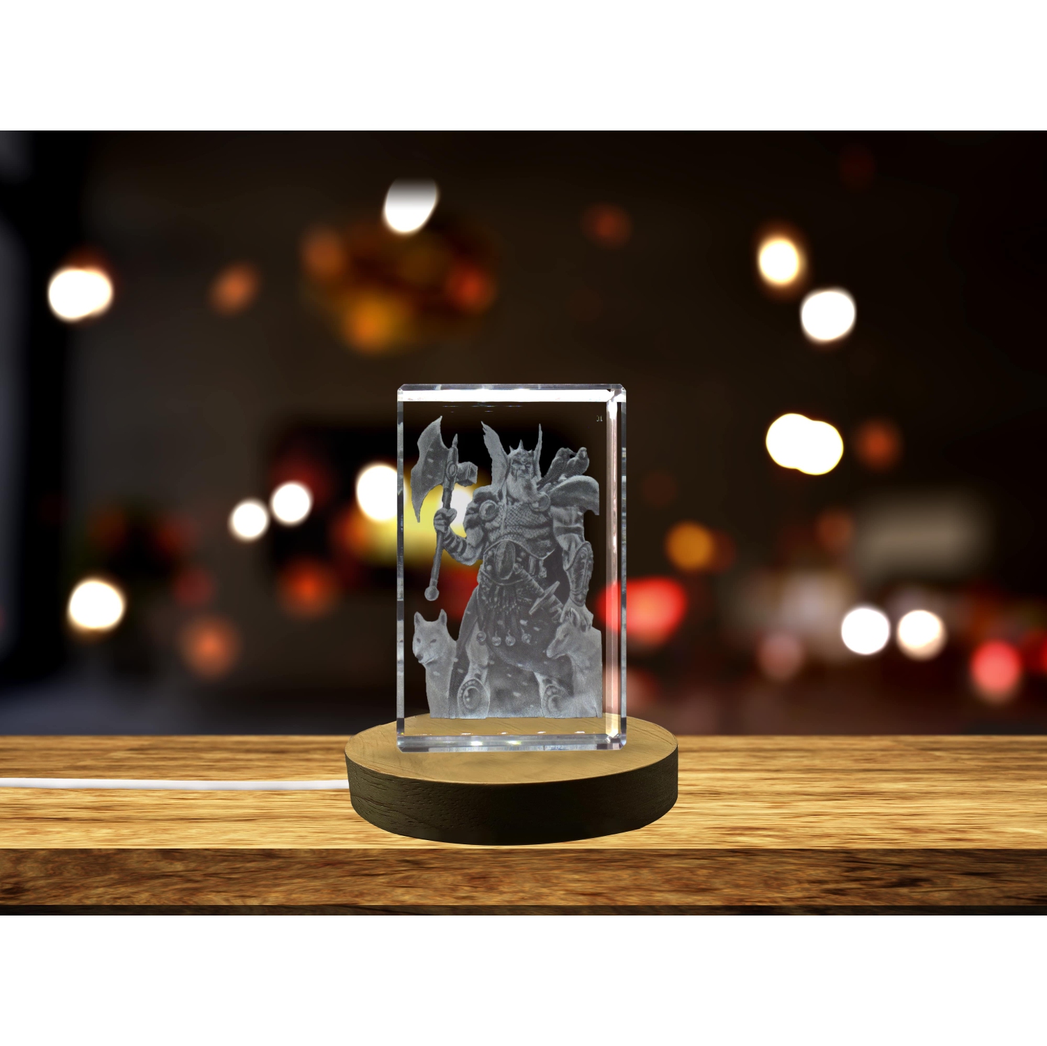 Odin 3D Engraved Crystal 3D Engraved Crystal Keepsake/Gift/Decor/Collectible/Souvenir