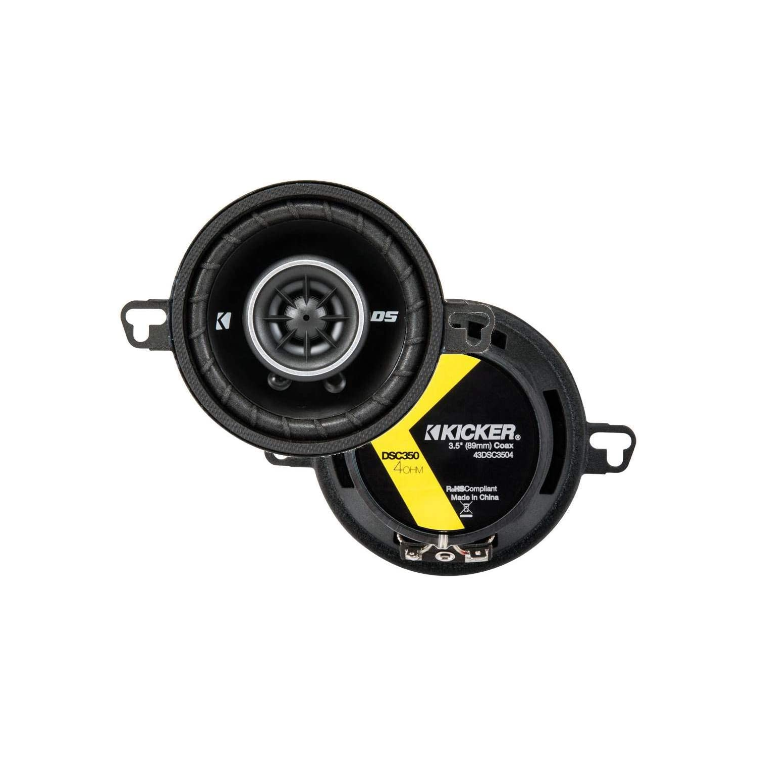 Kicker 43DSC3504 3-1/2-Inch 3.5-Inch 30W 2-Way Speakers DSC35 DS35 Coax