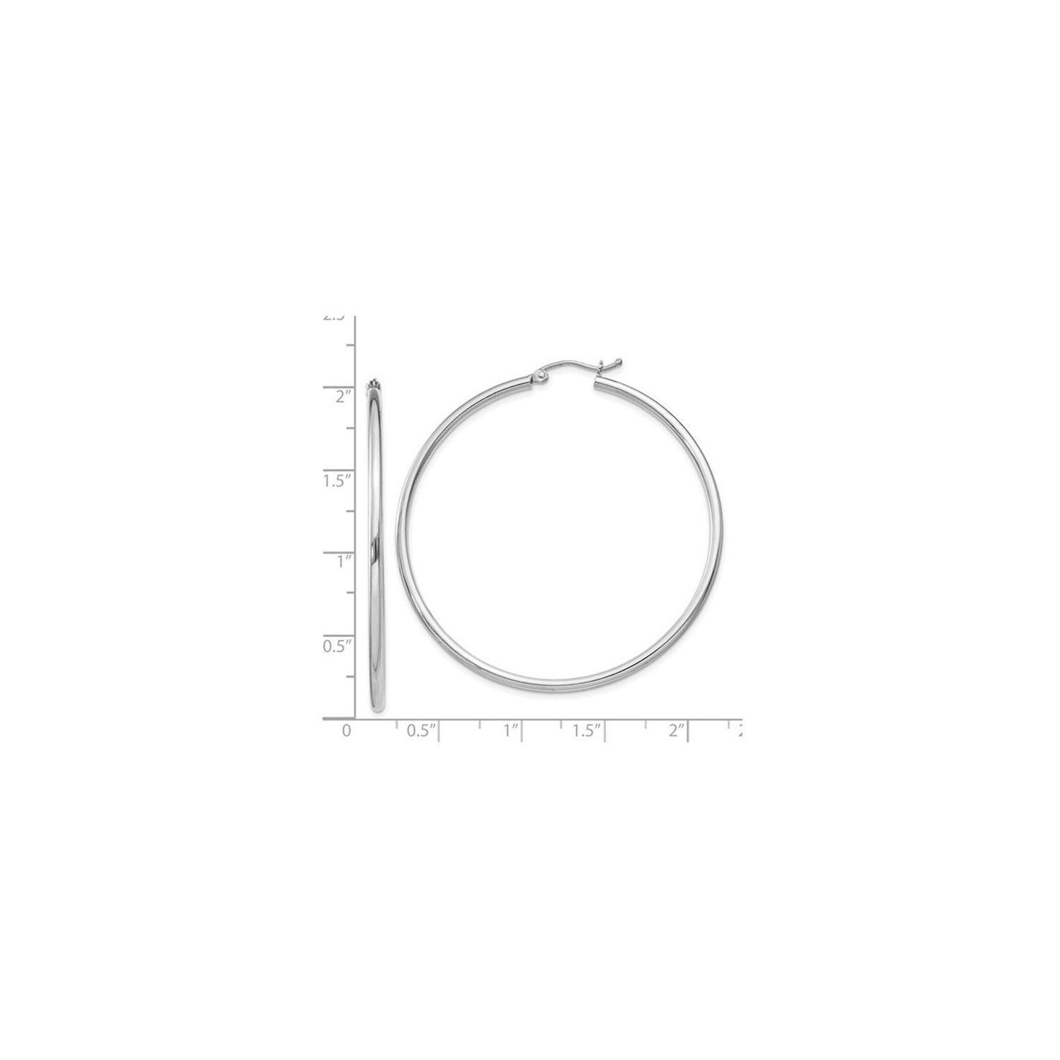 Grandes boucles d'oreilles en argent sterling 2 pouces