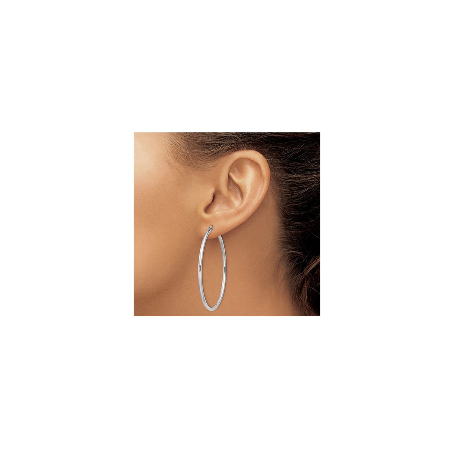 Grandes boucles d'oreilles en argent sterling 2 pouces