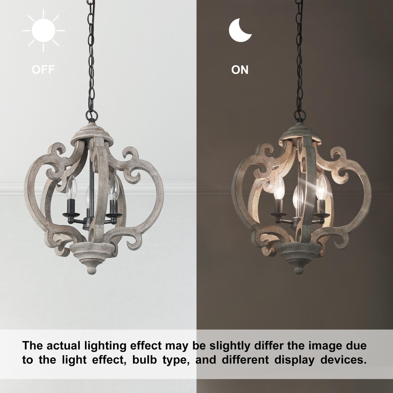 Farmhouse 3-Light Candelabra Chandelier