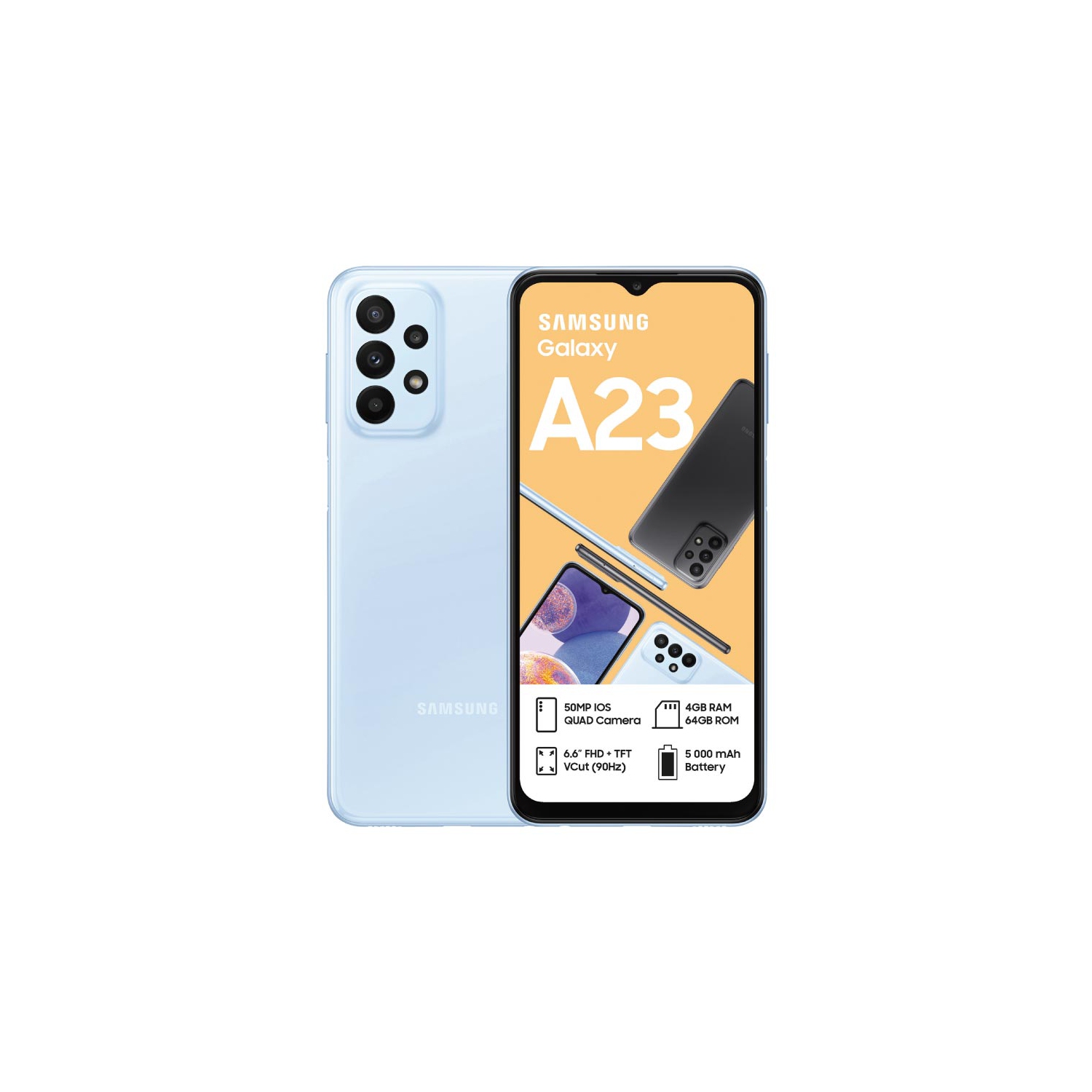 Samsung Galaxy A23 - SM-235M/DS| 128 GB, Unlocked Smartphone| Brand new, Sealed| 2022 - BLUE