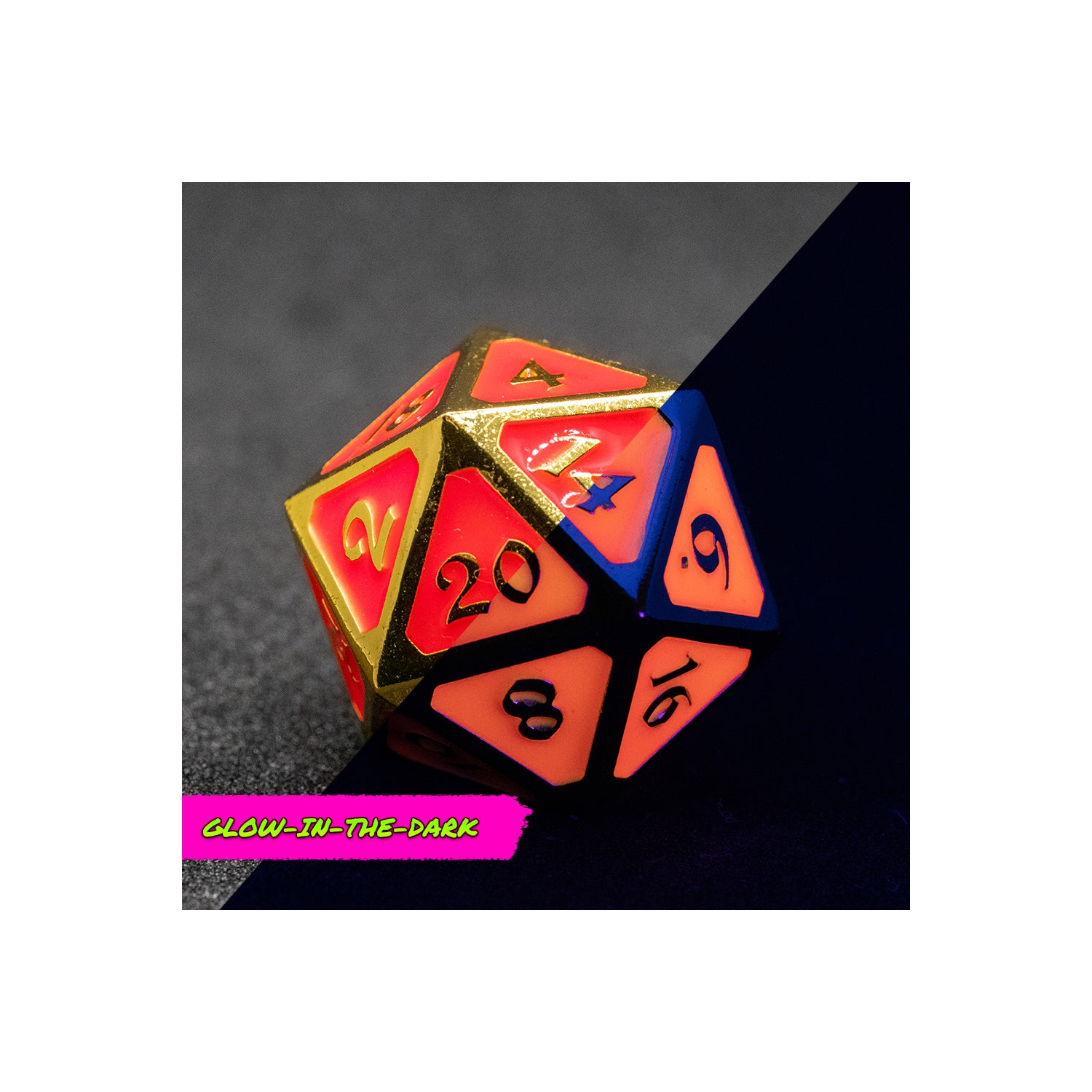 Die Hard Dice Multiclass Dire D20: Afterdark Mythica Neon Bloom (Glow in the Dark)