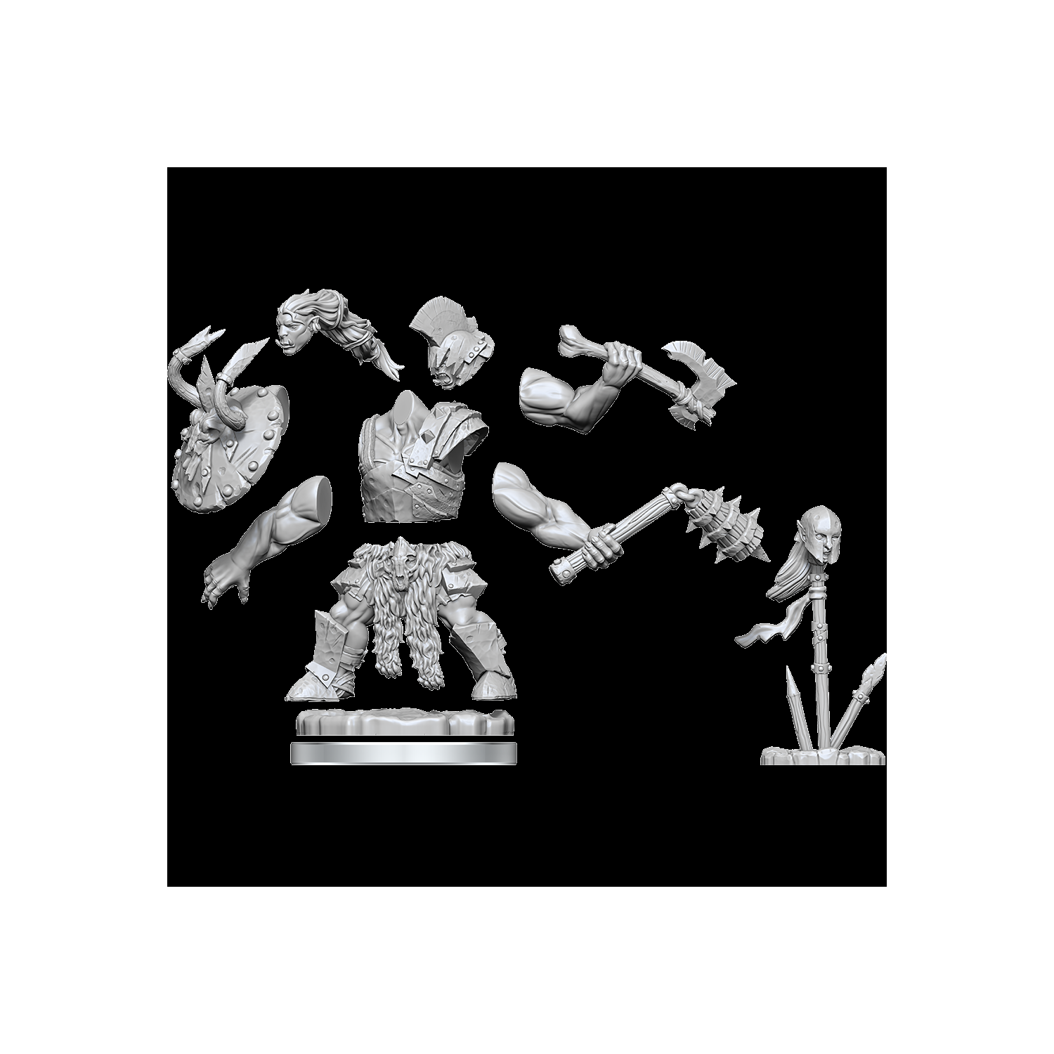 Dungeons & Dragons Frameworks Unpainted Miniatures: Orcs