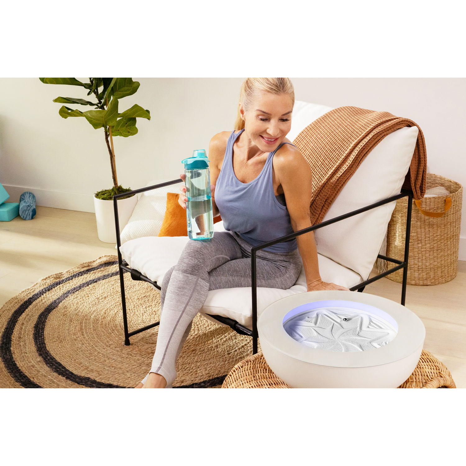 Table de sable cinétique de 16 po Drift Sandscape de HoMedics - Crème