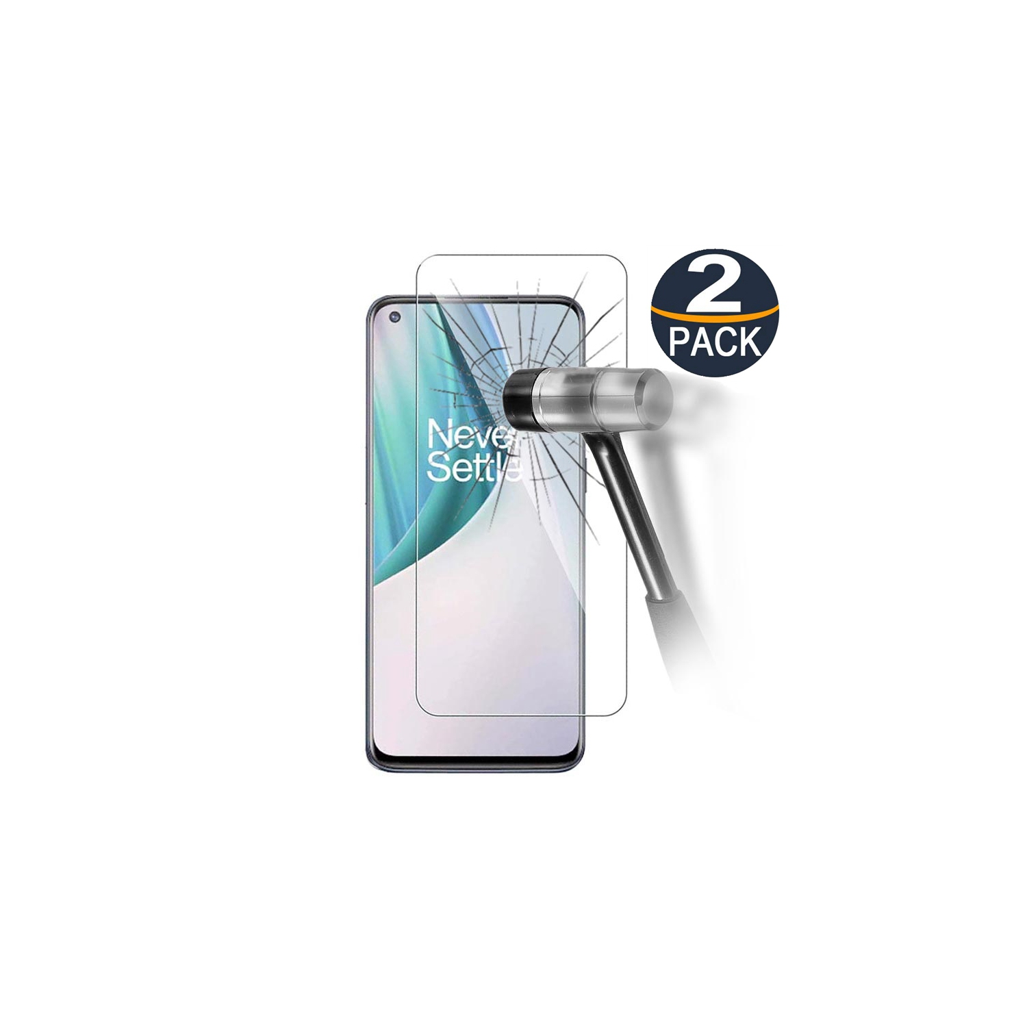 【2 Packs】 CSmart Premium Tempered Glass Screen Protector for OnePlus Nord N10 5G, Case Friendly & Bubble Free