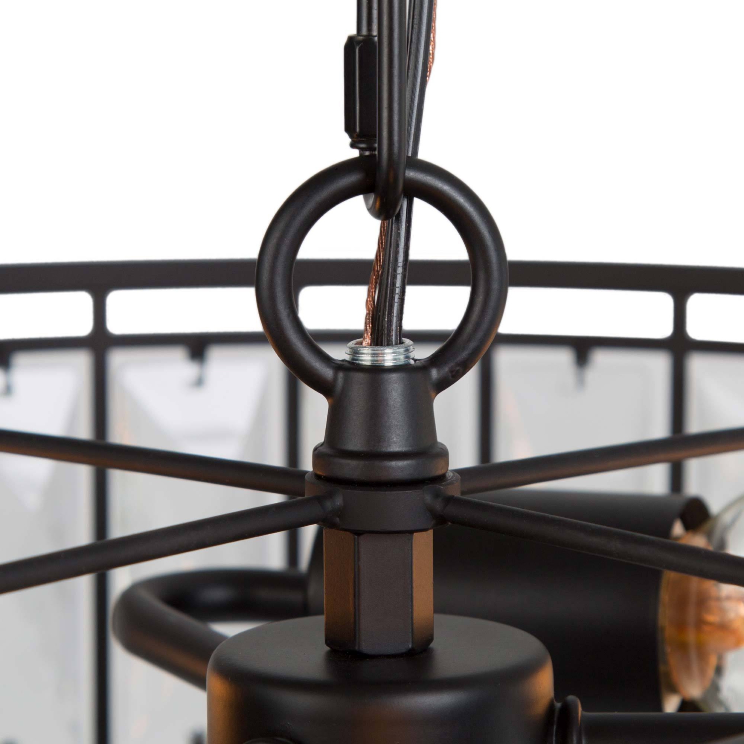 Modern 3-Light Single Tier Crystal Chandelier