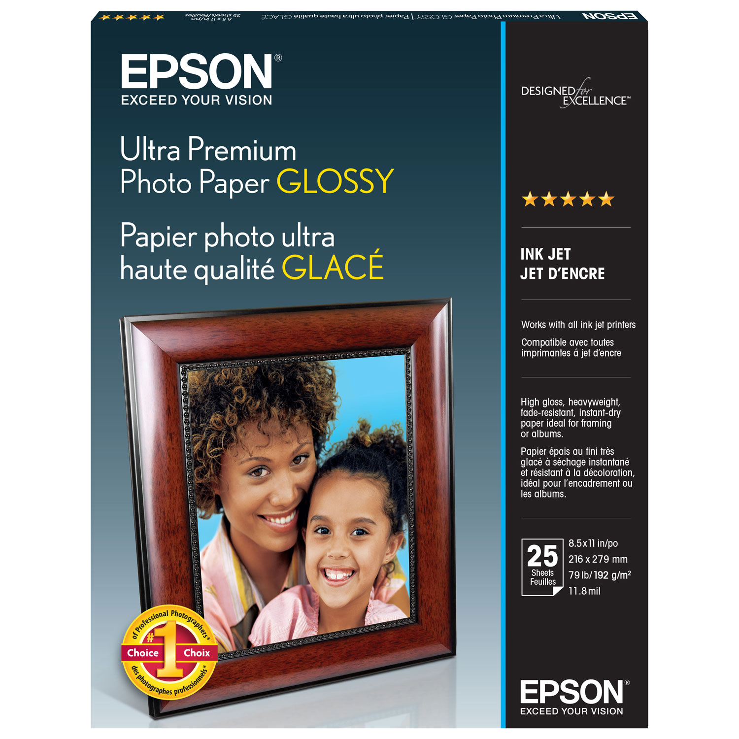 Epson 25-Sheet 8.5" x 11" Ultra Premium Glossy Photo Paper