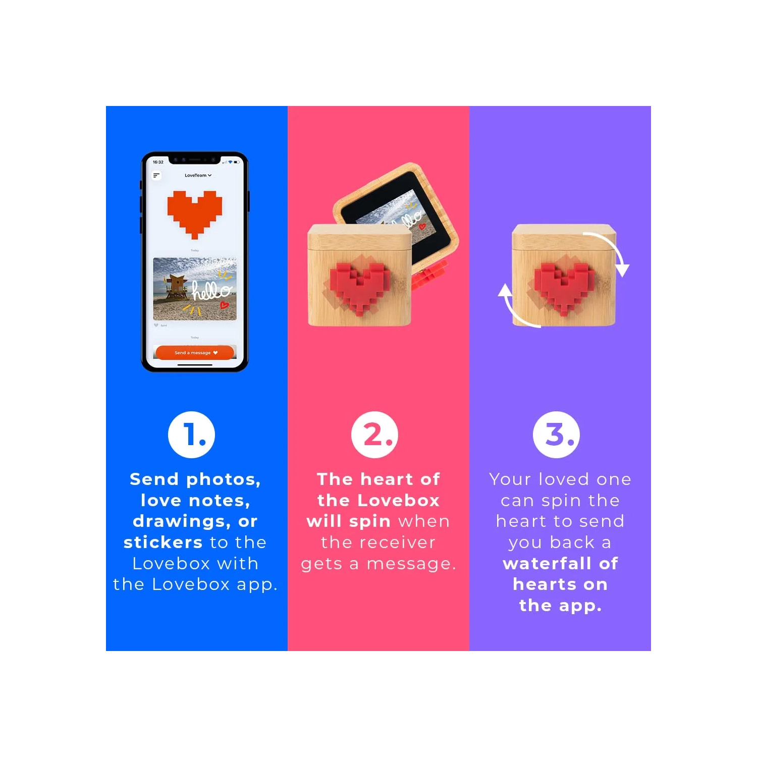 Lovebox Couleur & Photo - Boîte à Amour connectée