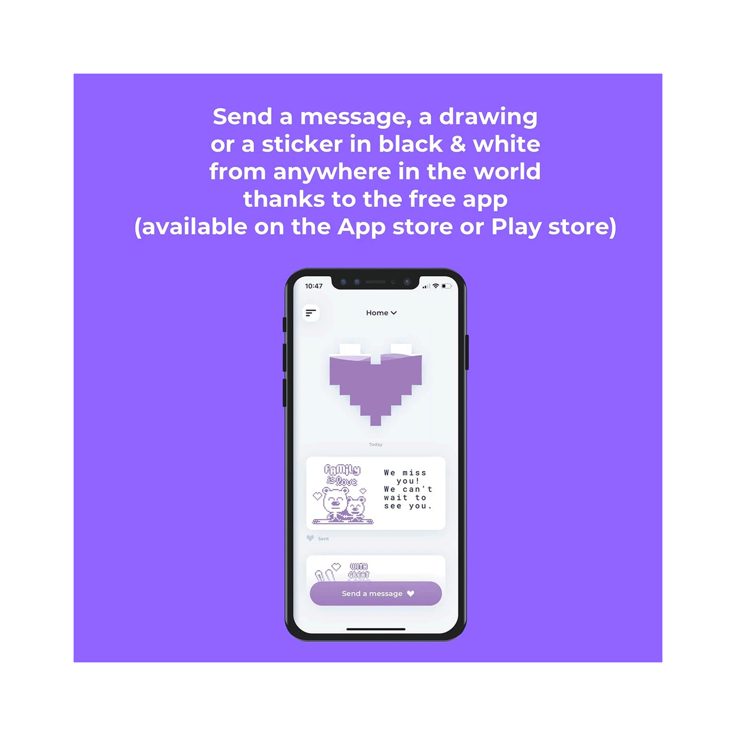 Lovebox Noir & Blanc - Boîte à Amour connectée