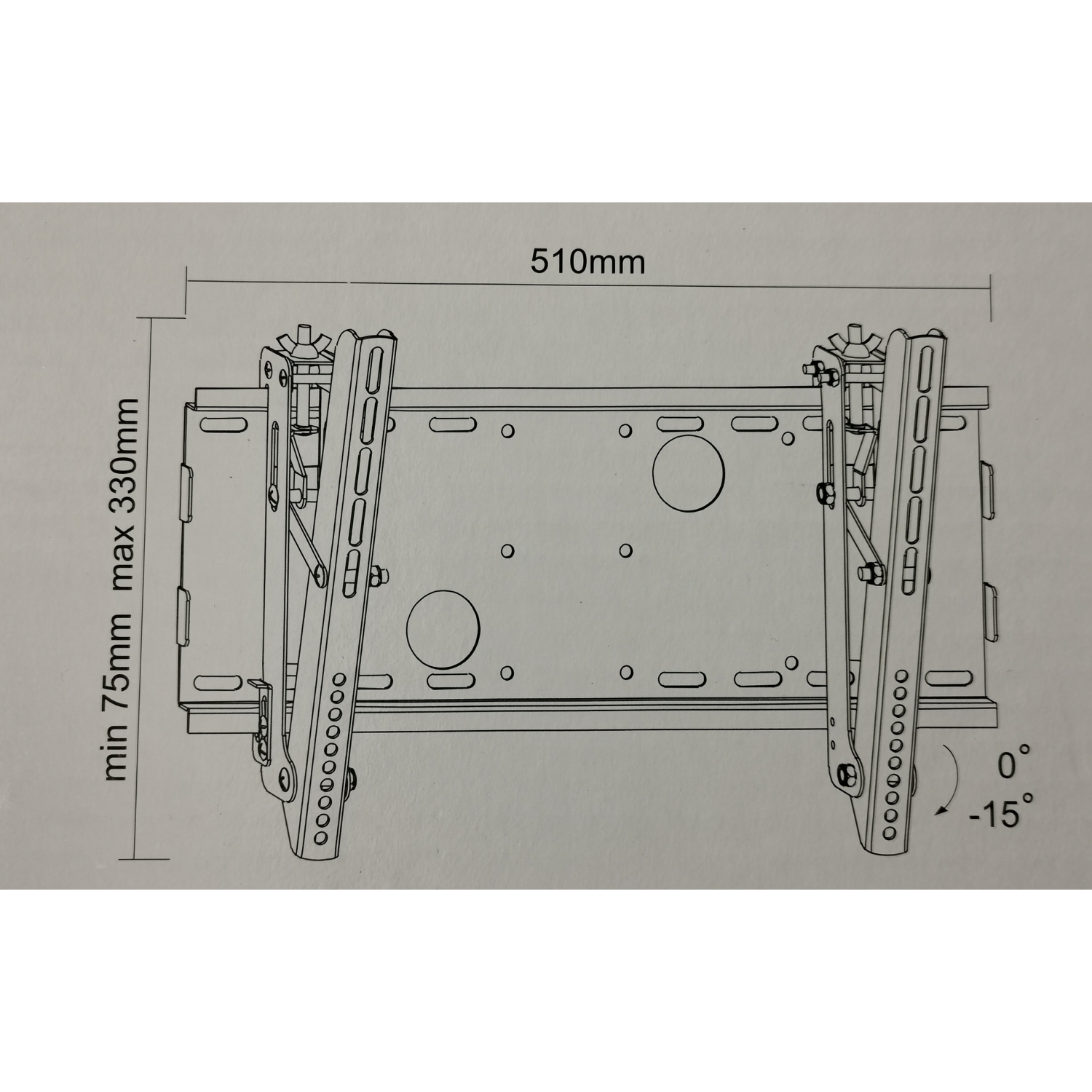 Support mural universel pour écran plat de 23 à 37 po, 165 lb
