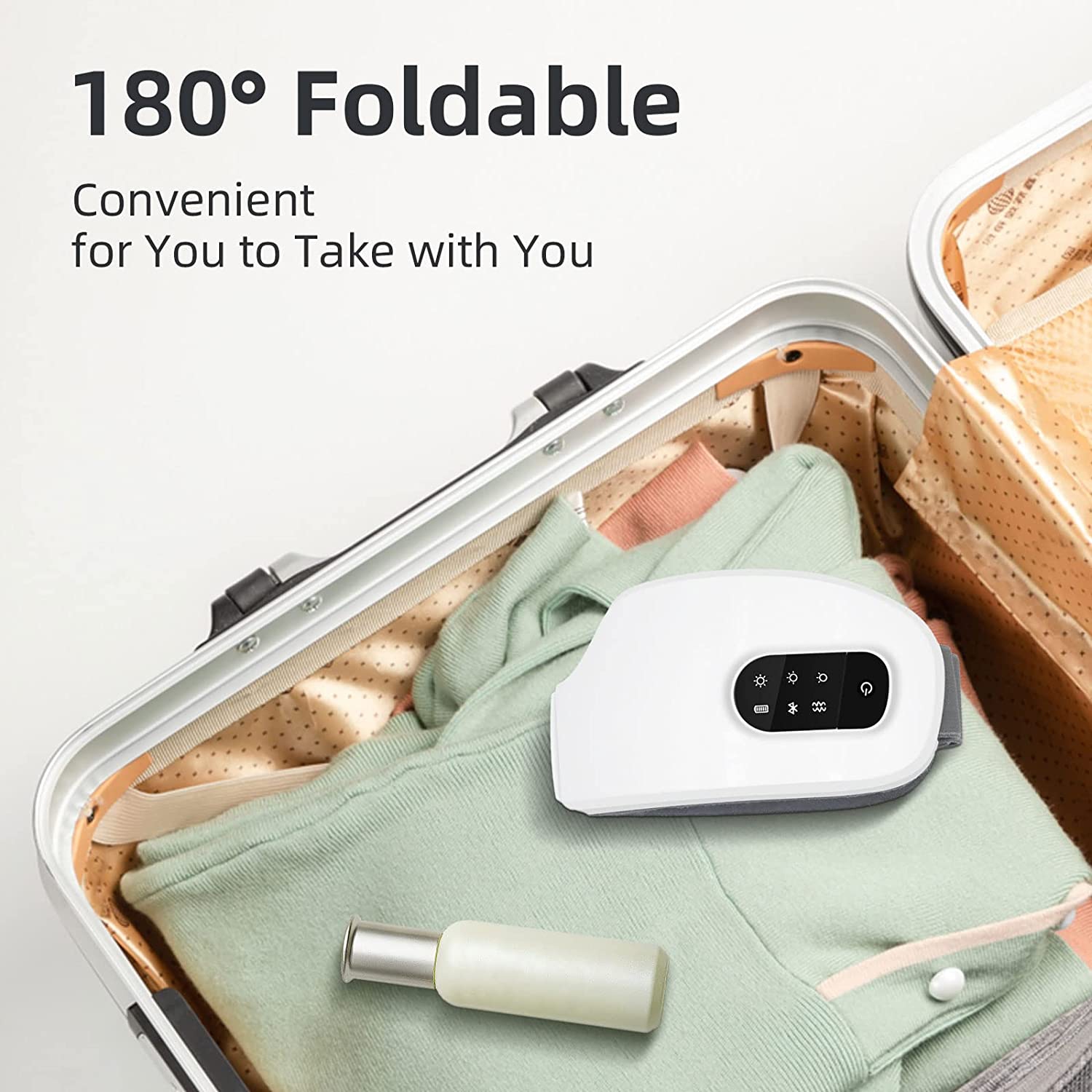 Smart Eye Massager Facial Massager Bluetooth Music Foldable Air Pressure Heating Massage Relaxation Rechargeable