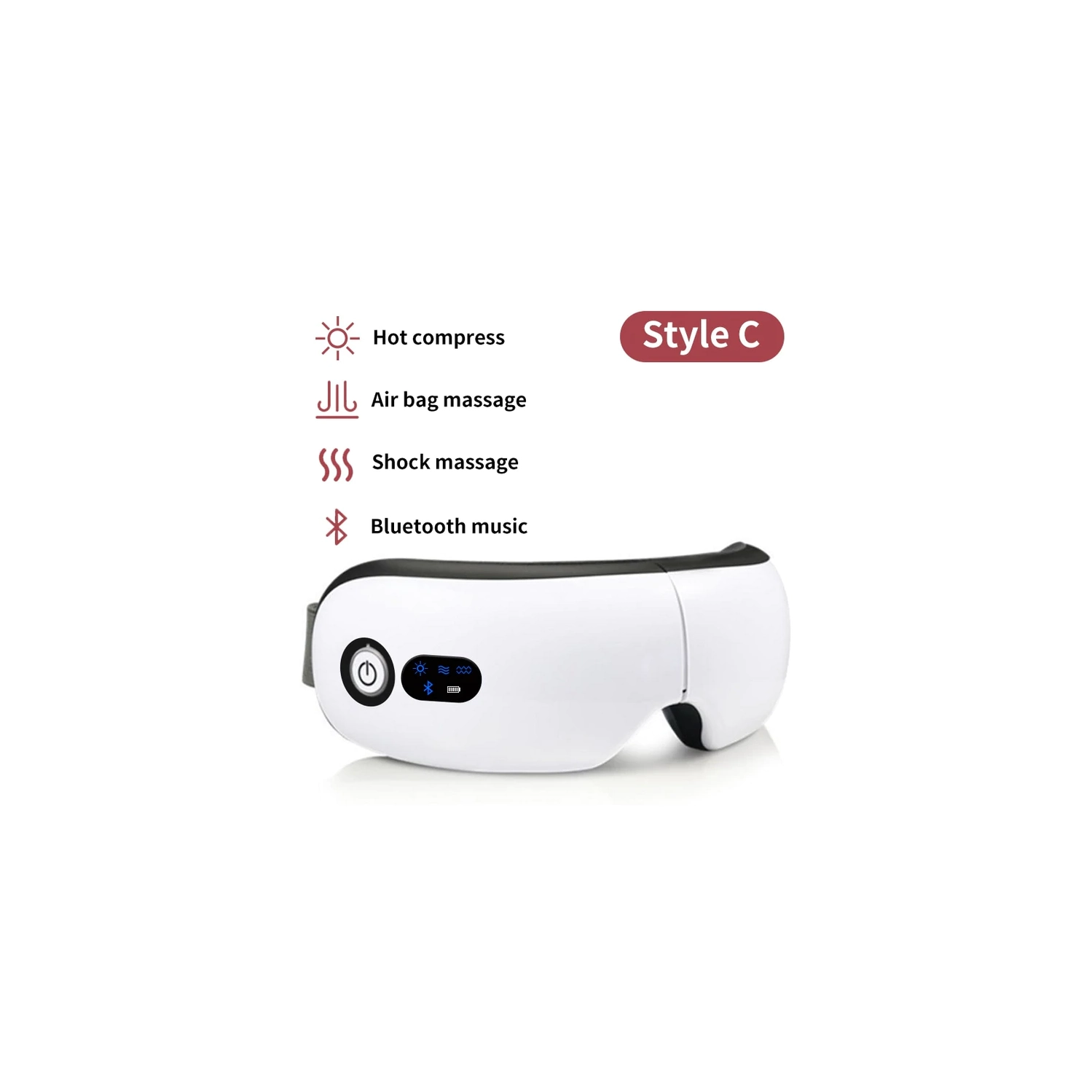 Smart Eye Massager Facial Massager Bluetooth Music Foldable Air Pressure Heating Massage Relaxation Rechargeable