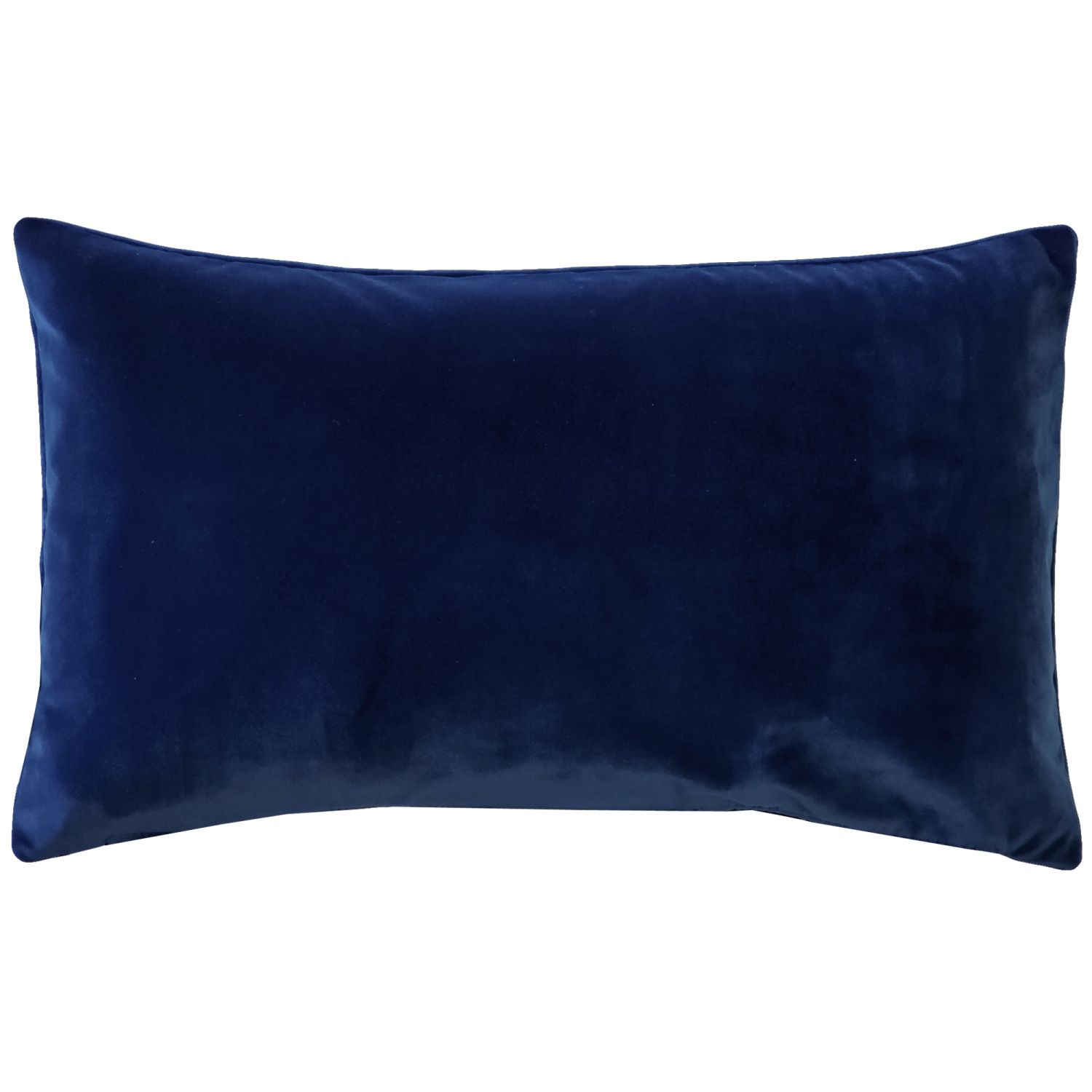 Castello Royal Blue Velvet Throw Pillow 12x20 with Polyfill Pillow Insert