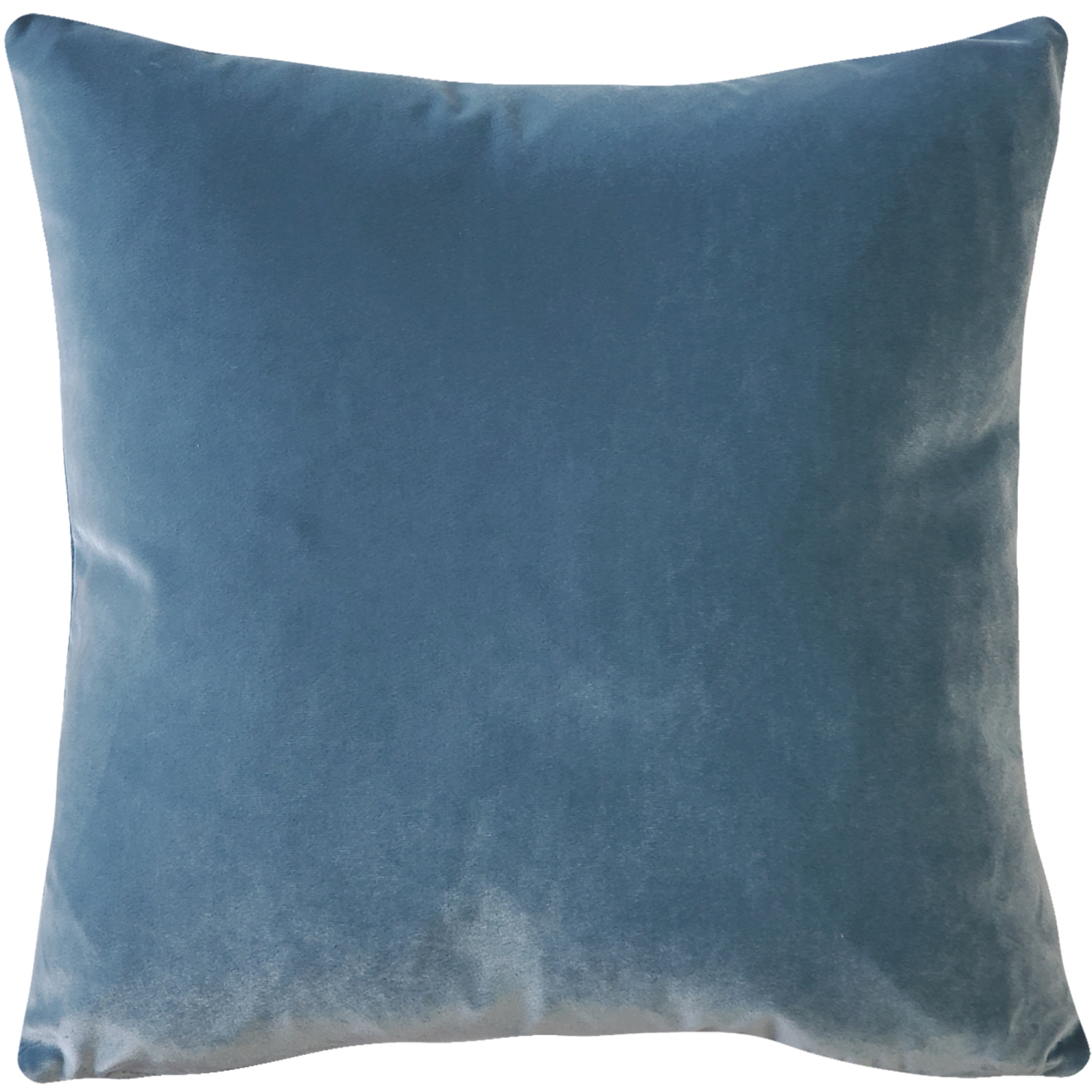 Castello Provincial Blue Velvet Throw Pillow 17x17 with Polyfill Pillow Insert