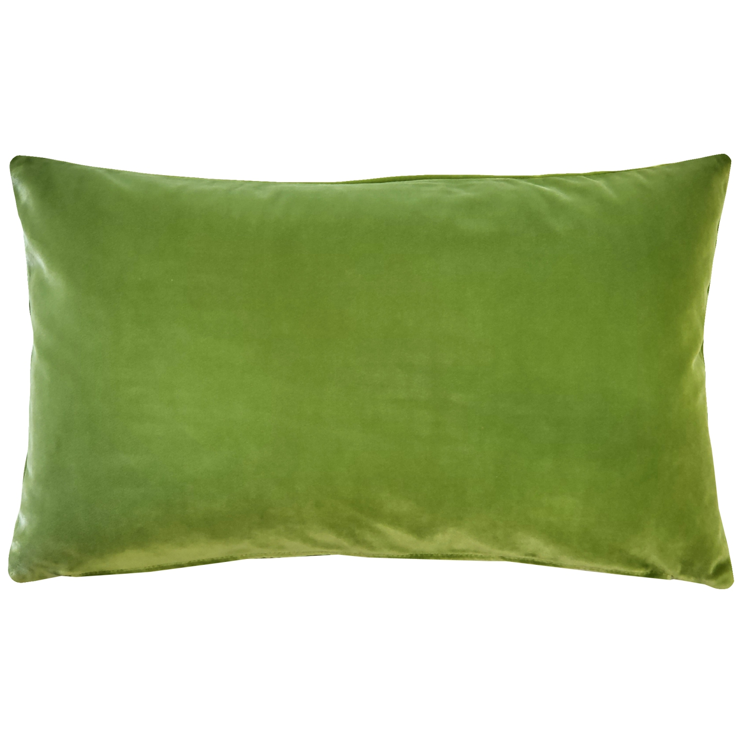 Castello Summer Green Velvet Throw Pillow 12x20 with Polyfill Pillow Insert