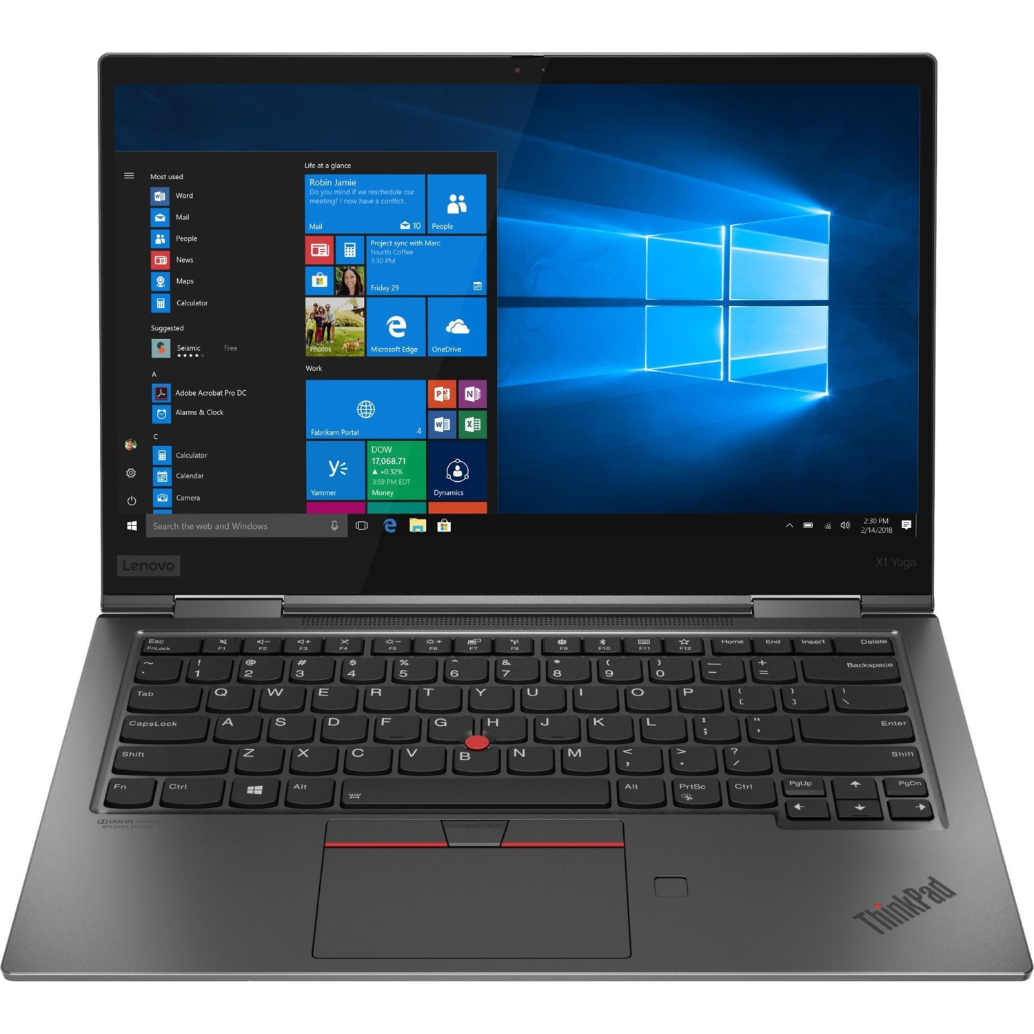 Refurbished (Good) - Lenovo ThinkPad X1 Yoga - 14" Laptop - Intel Core i5-8365U CPU @ 1.60GHz - 16GB RAM - 256GB SSD - Windows 10 Pro