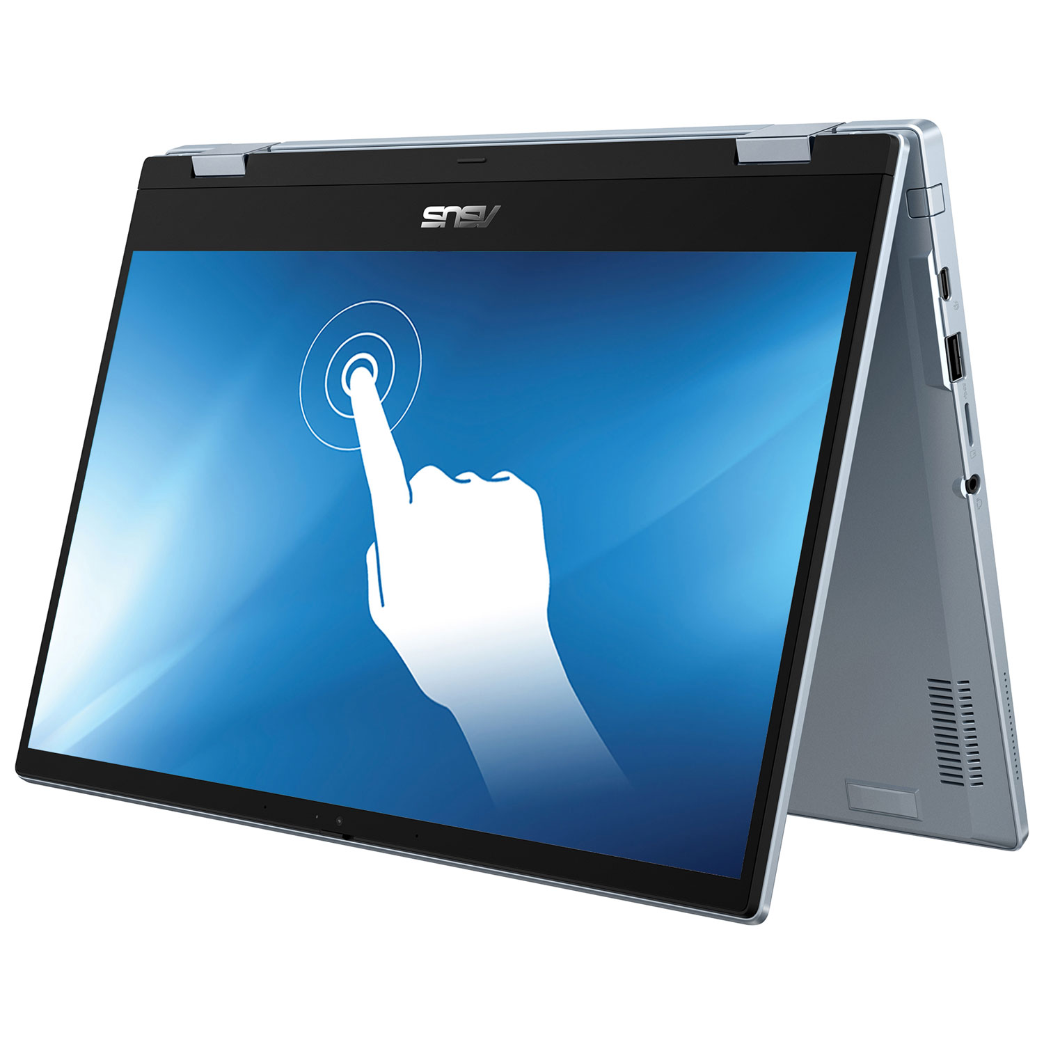 ASUS CX3 14" Touchscreen 2-in-1 Chromebook Flip - AI Blue (Intel i3-1110G4/256GB PCIe SSD/8GB RAM/Chrome OS)