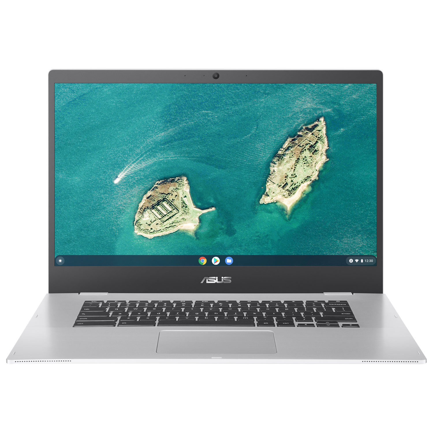 ASUS CX1 15.6" Chromebook - Silver (Intel Celeron N3350/64GB eMMC/8GB RAM/Chrome OS)