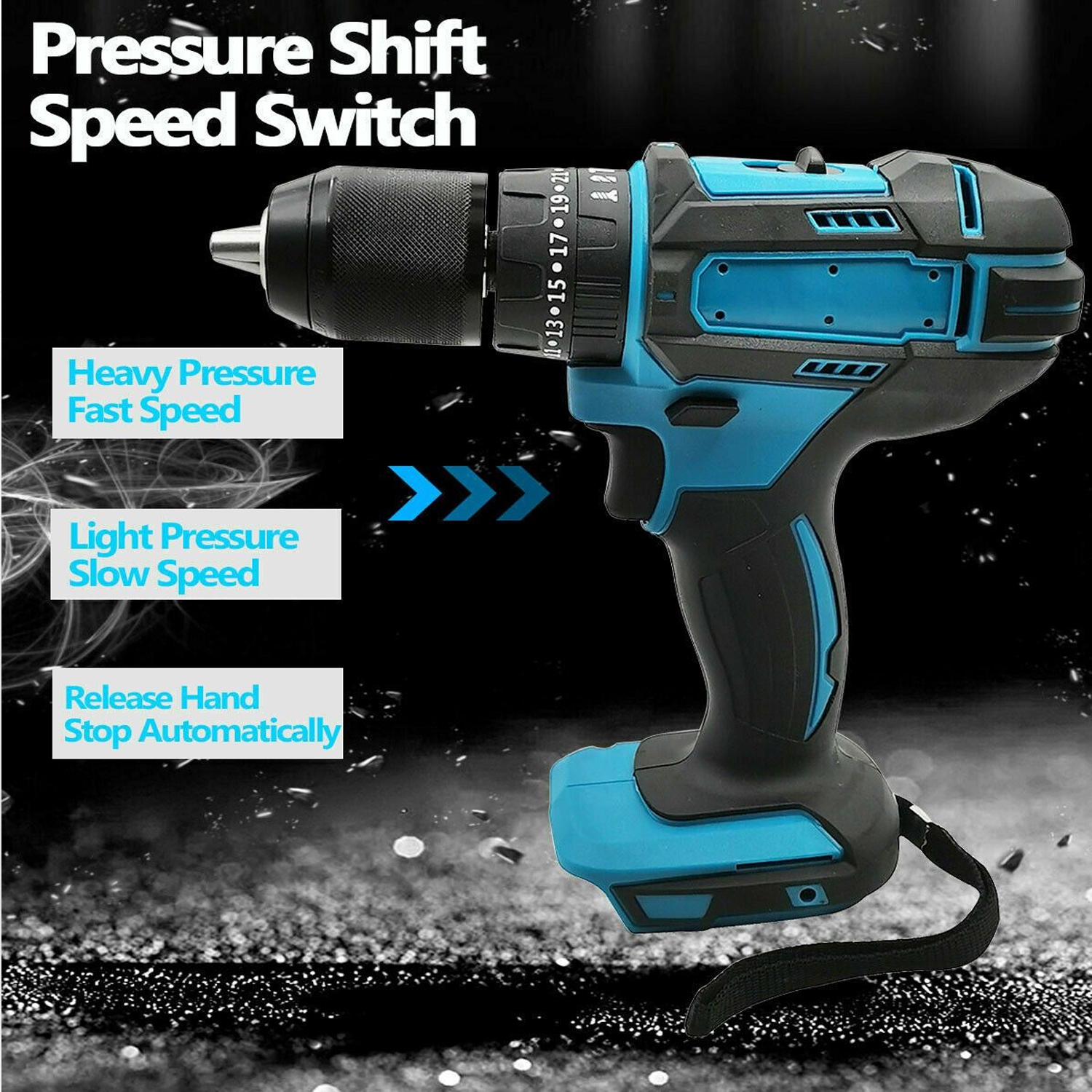 98V Cordless Drill Impact Driver Electric Drill Drive Kit Used for