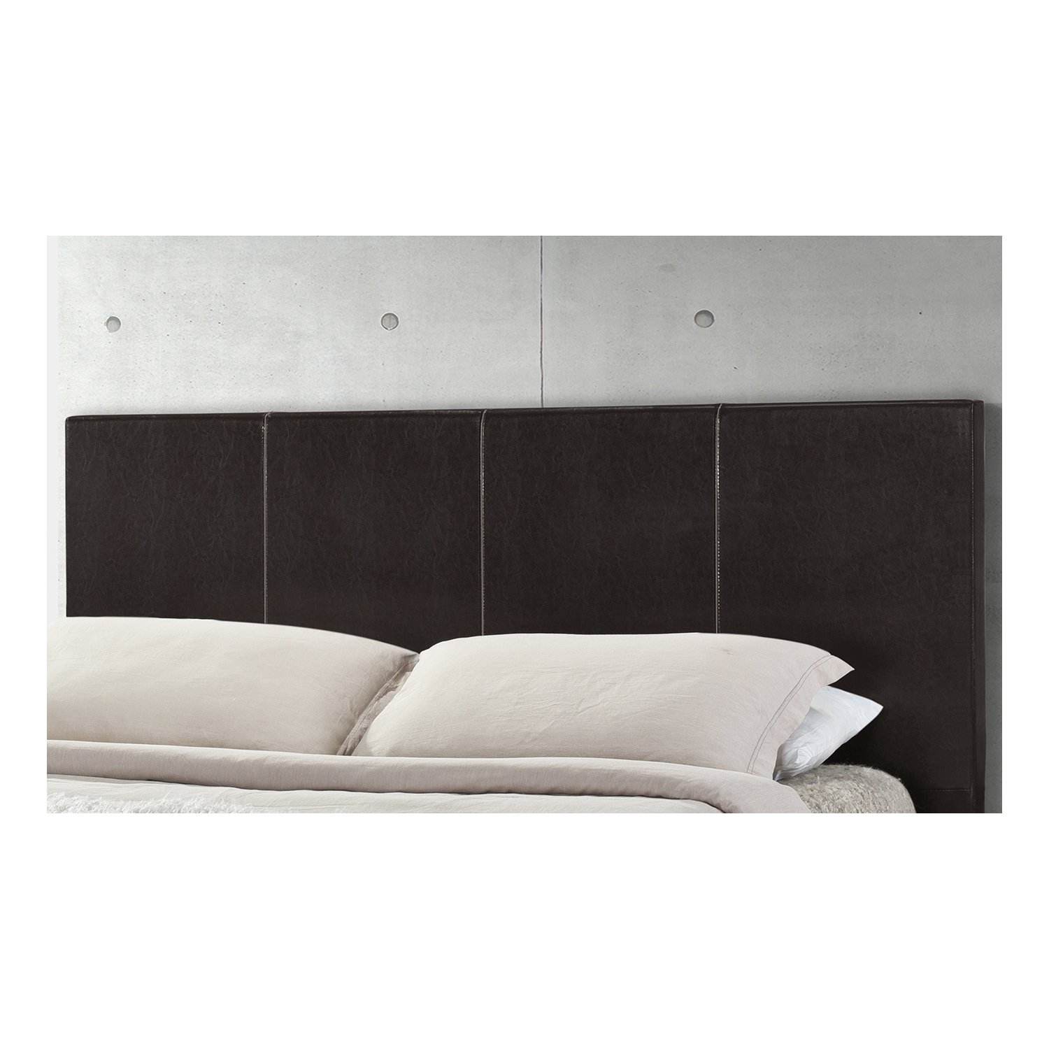 Espresso Uptown PU Upholstered QUEEN Size Platform Bed