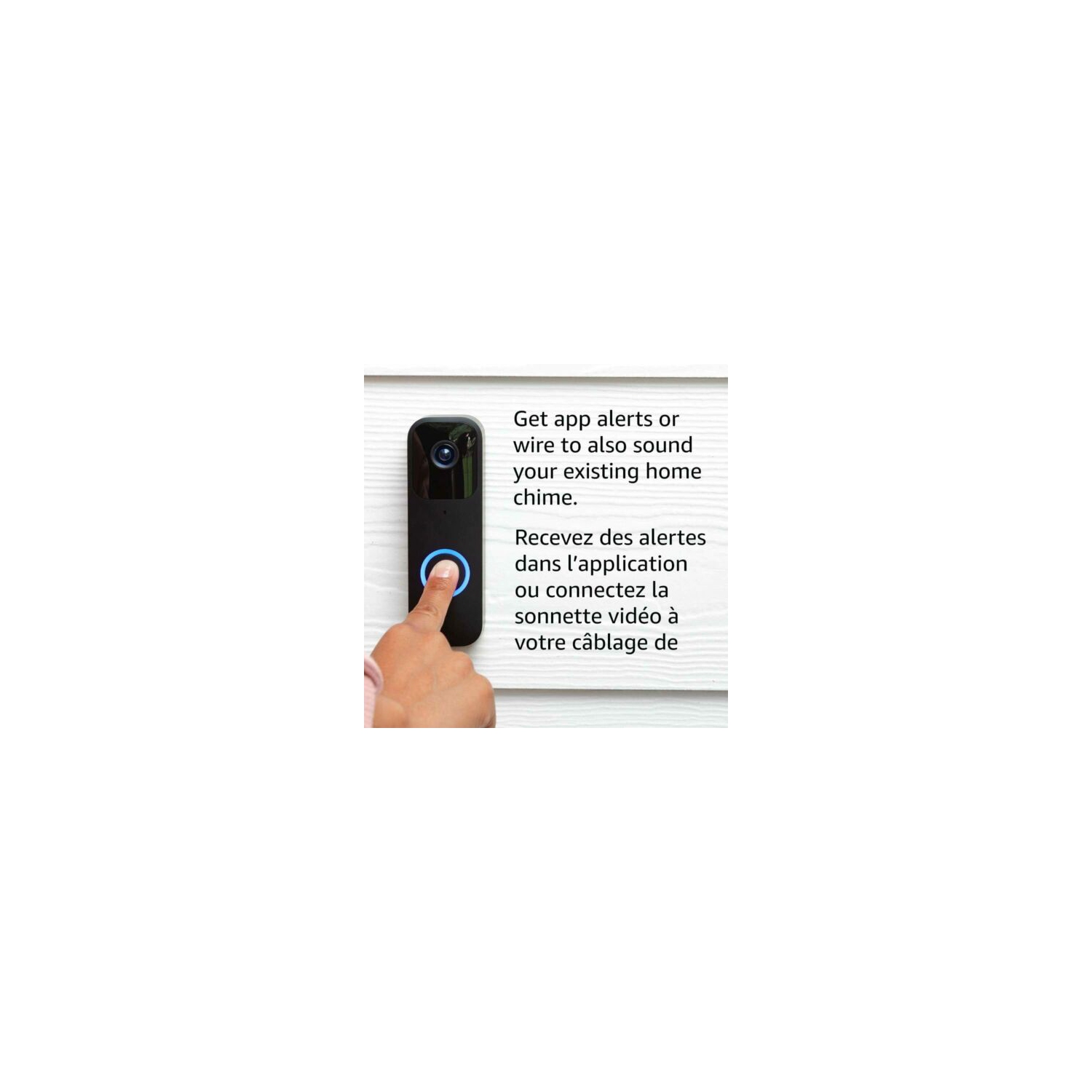 Smart Alexa Enabled 2 Way Audio 1080p HD Video Doorbell W/ Custom Alerts Black