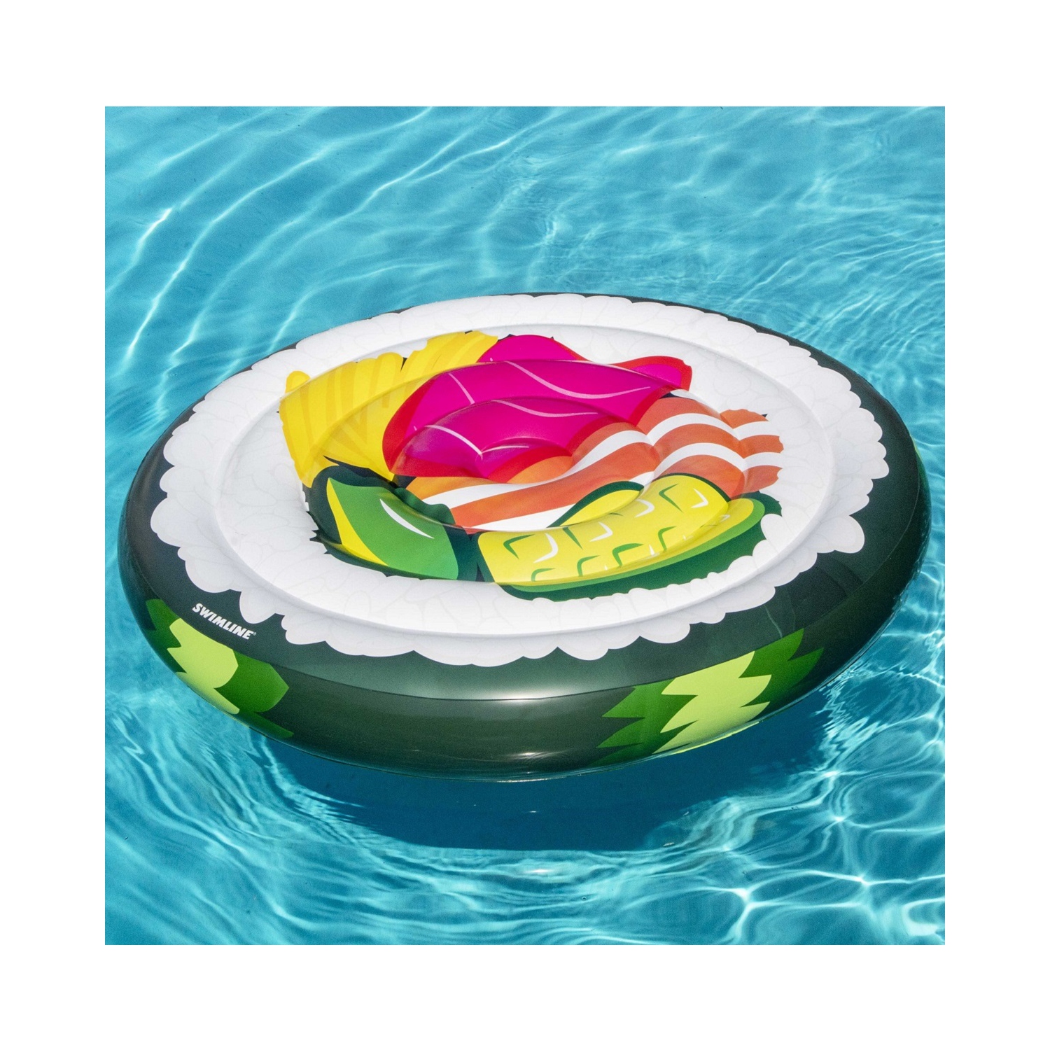 Rouleau-îlot gonflable de 60 po pour sushi avec flotteur de piscine Chopsticks