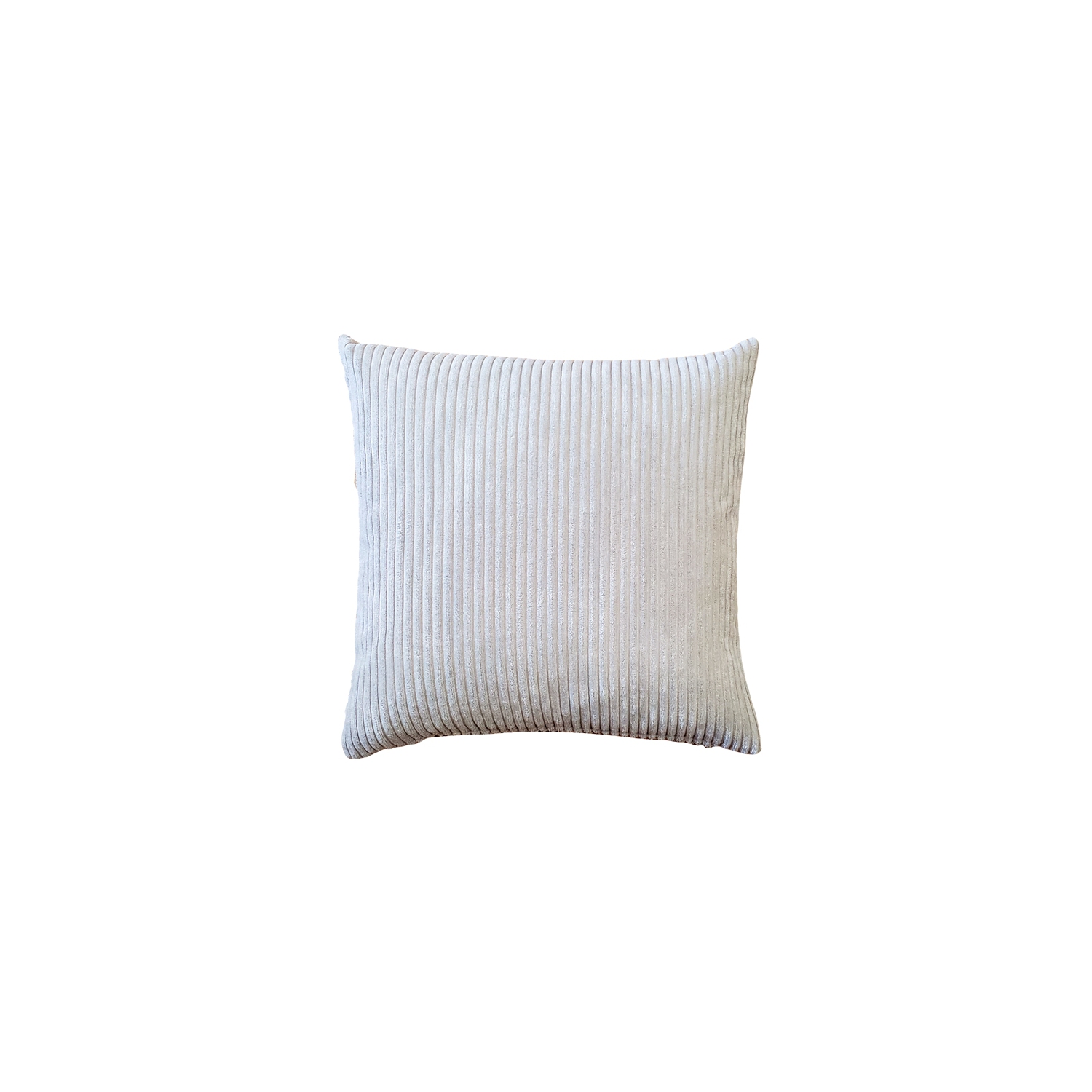 Wide Wale Corduroy Oyster Throw Pillow, 18"x18"