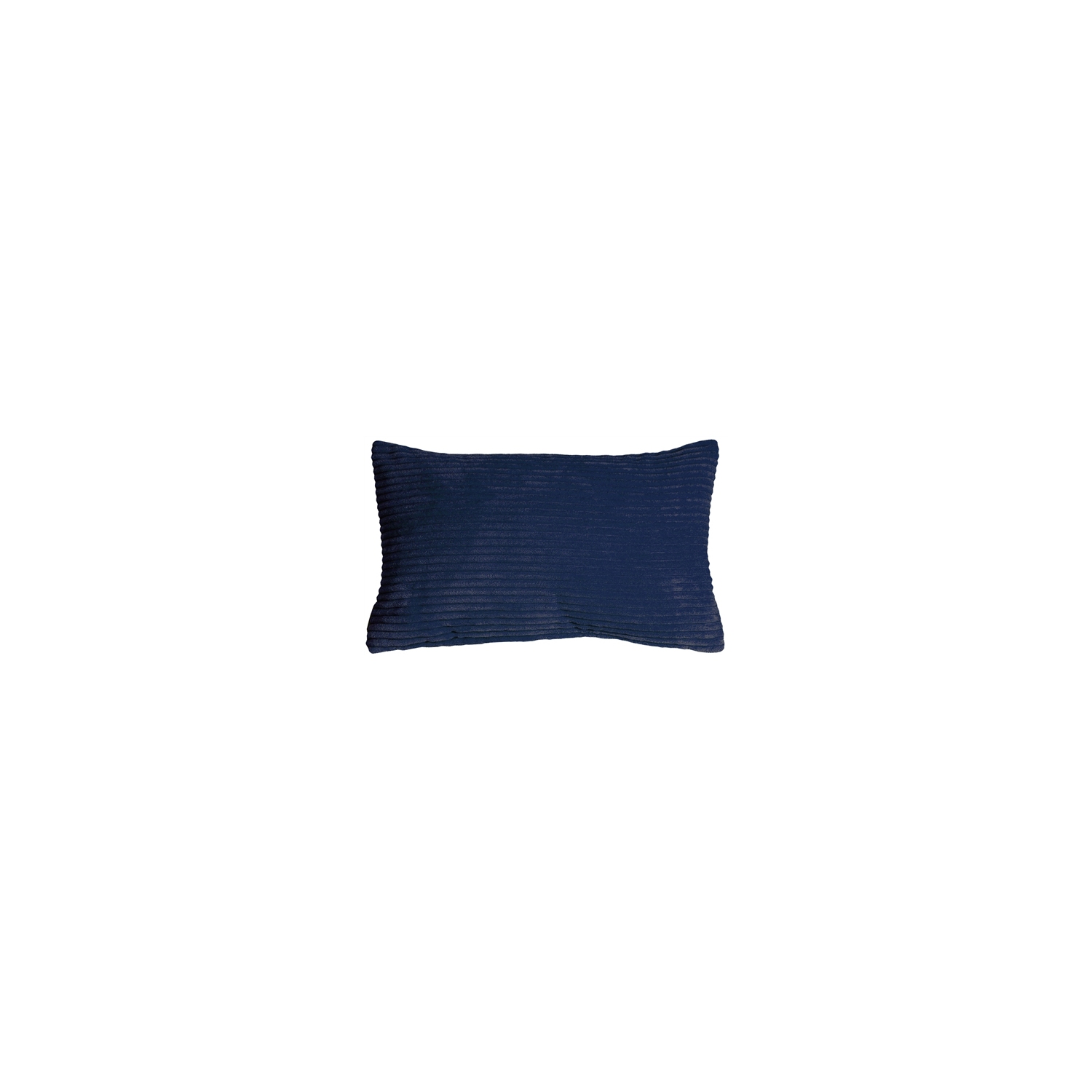 Wide Wale Corduroy Dark Blue Throw Pillow, 12"x20"