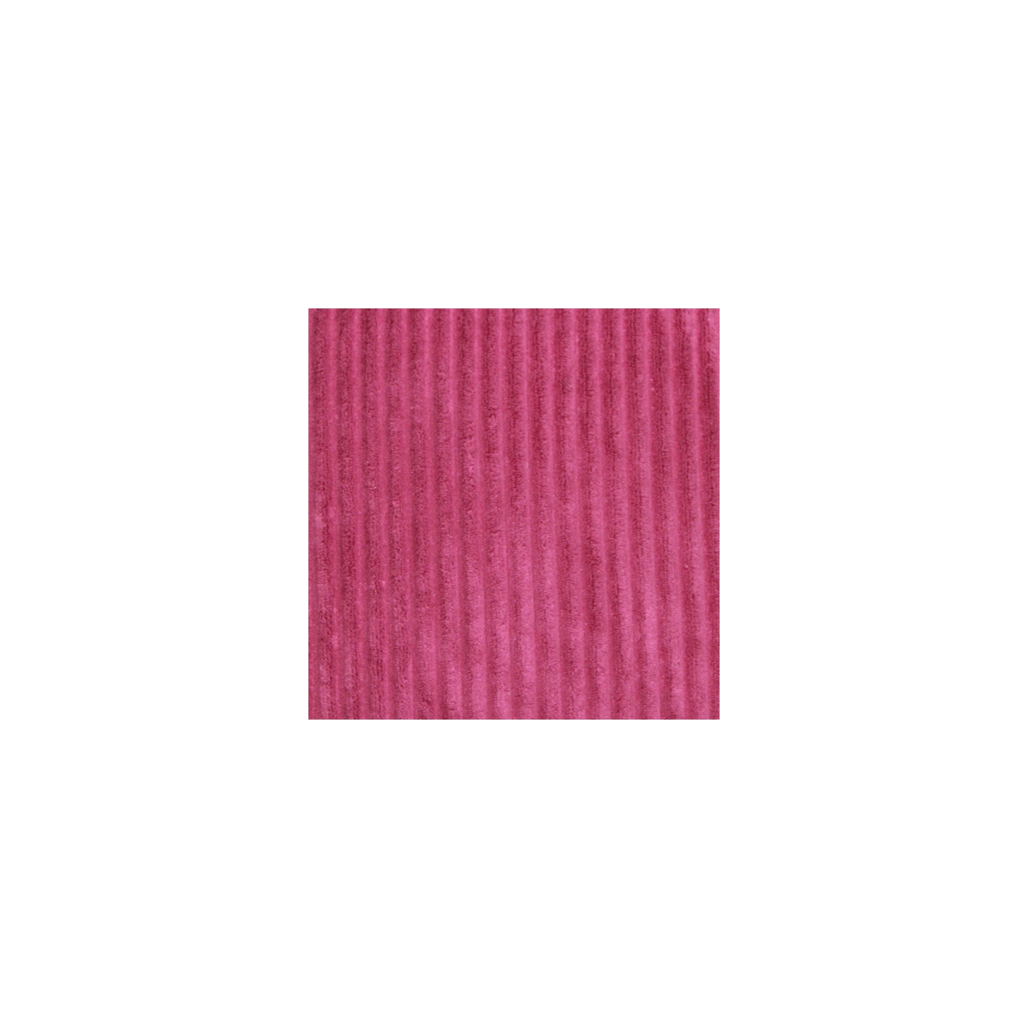 Wide Wale Corduroy Magenta Pink Throw Pillow, 18"x18"