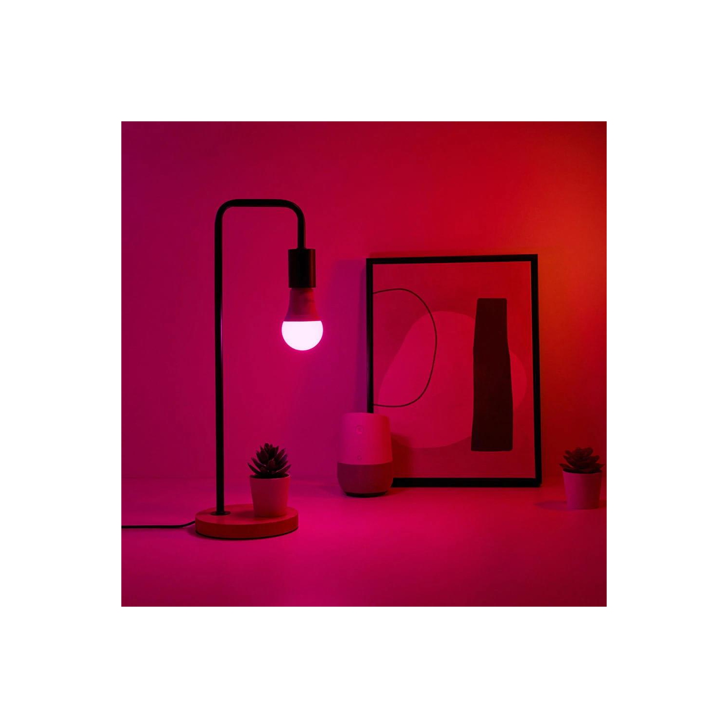 Ampoule Led Intelligente WiFi Ampoule avec Télécommande, Dimmable Multicolore A19 E26 Fonctionne avec Alexa, Google Home - LIVINGbasics