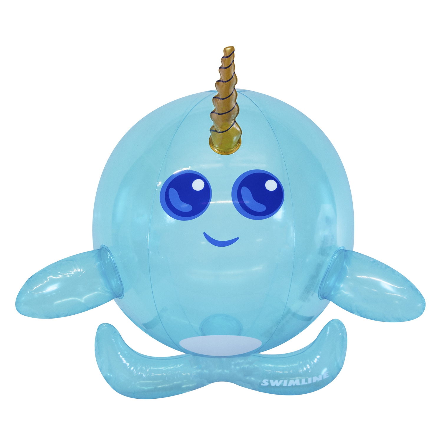 Ballon de plage gonflable de 29 po avec Tusk, Narwhal bleu
