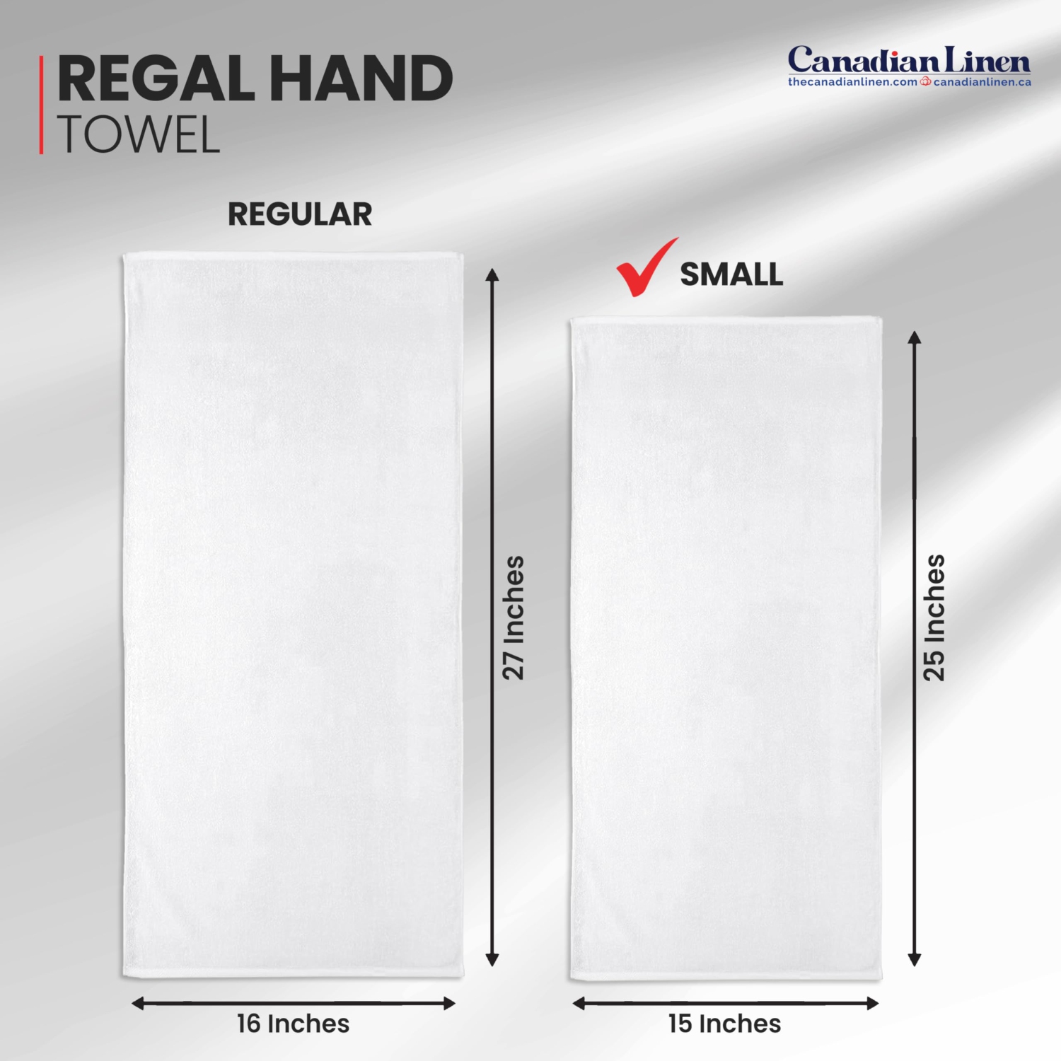 Canadian Linen Regal Economy Hand Towels,15”x25”, 12 Pack, Soft Absorbent Lightweight Quick Dry Cotton Towels for Sports Nursing Hospital Motel, White